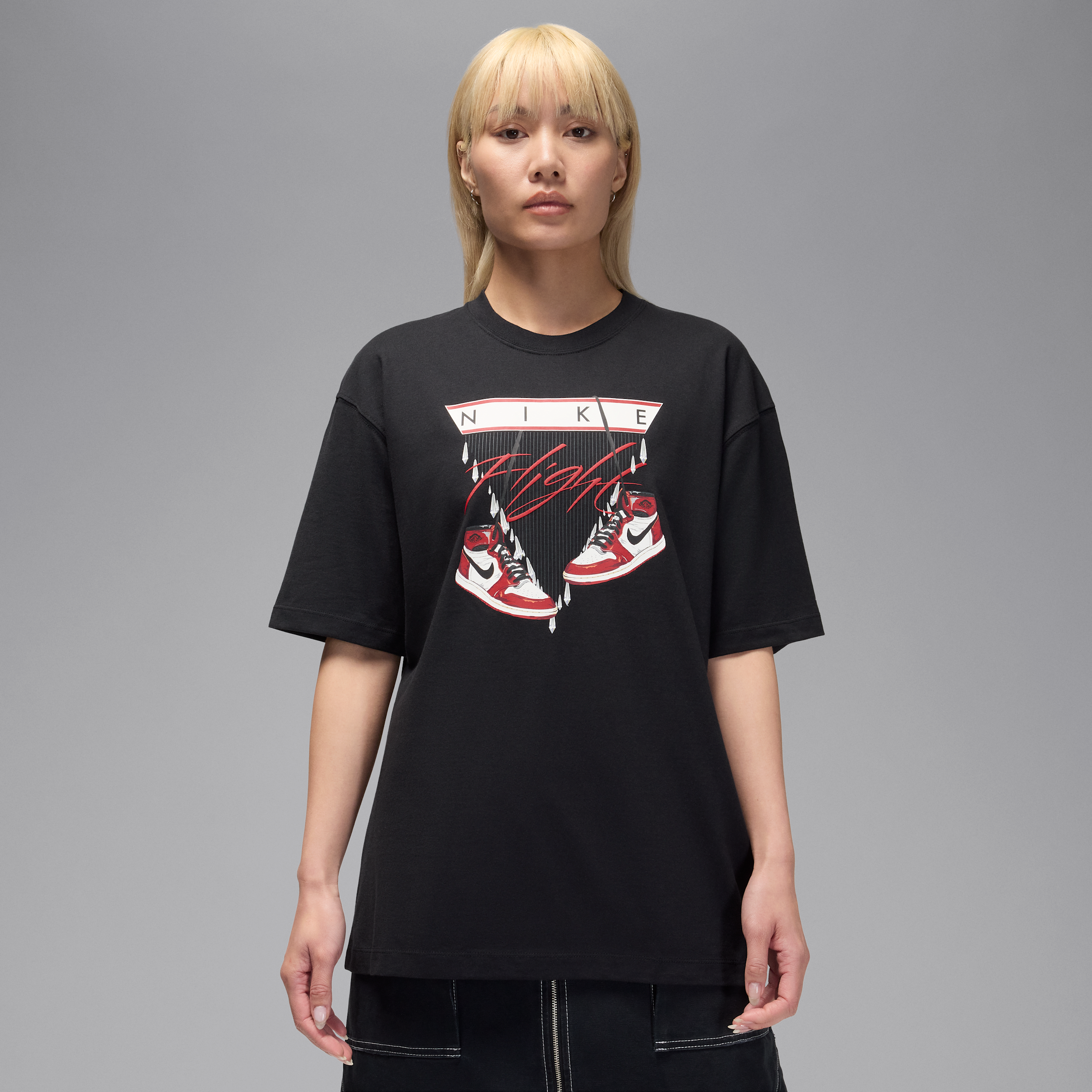 【ナイキ(NIKE)公式ストア】ジョーダン フライト ウィメンズ オーバーサイズド Tシャツ DV1412-010 ブラック 【ナイキ(NIKE)公式ストア】ジョーダン フライト ウィメンズ オーバーサイズド Tシャツ DV1412-010 ブラック