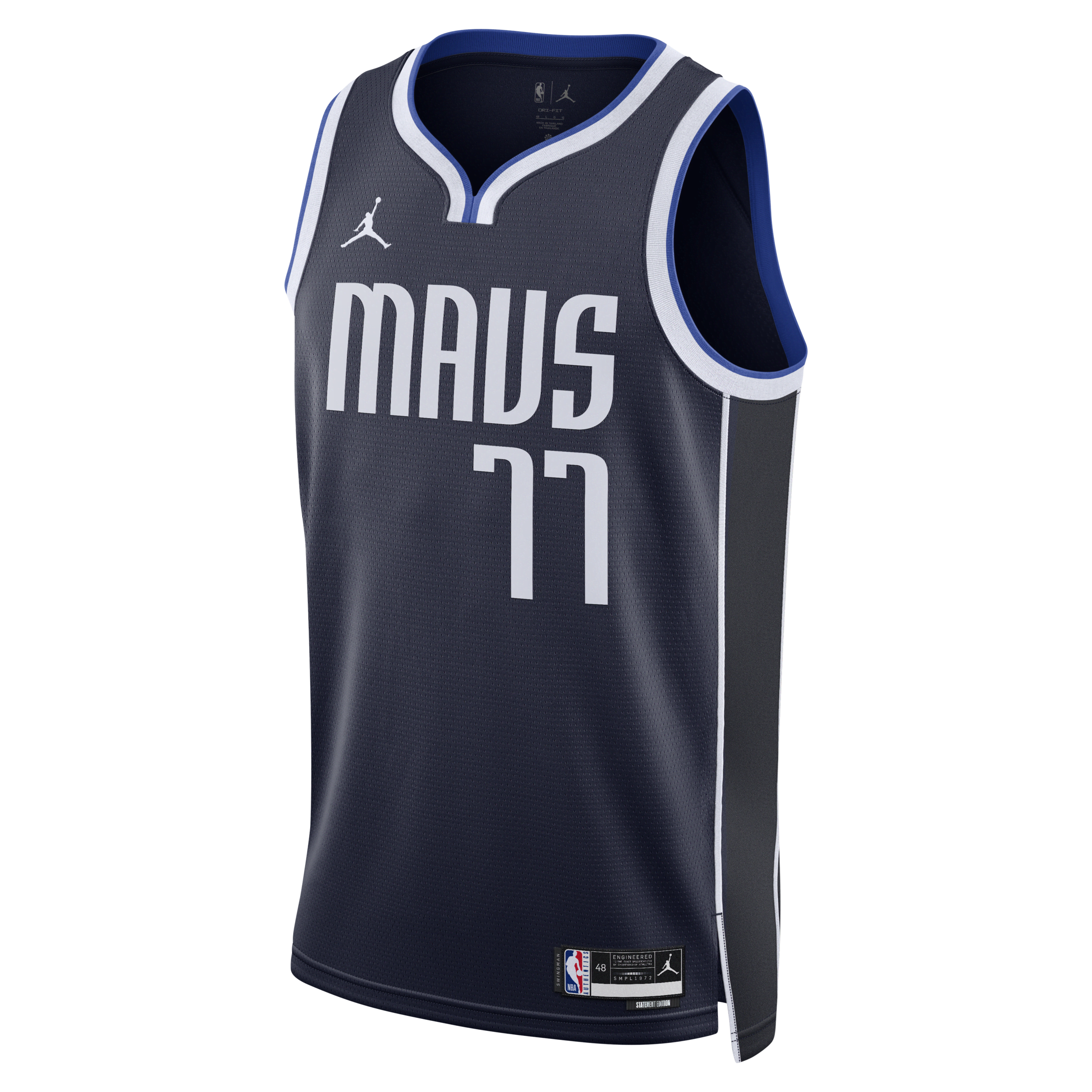 Nike Dallas Mavericks Statement Edition Jordan Swingman Dri-FIT NBA-jersey voor heren - Blauw