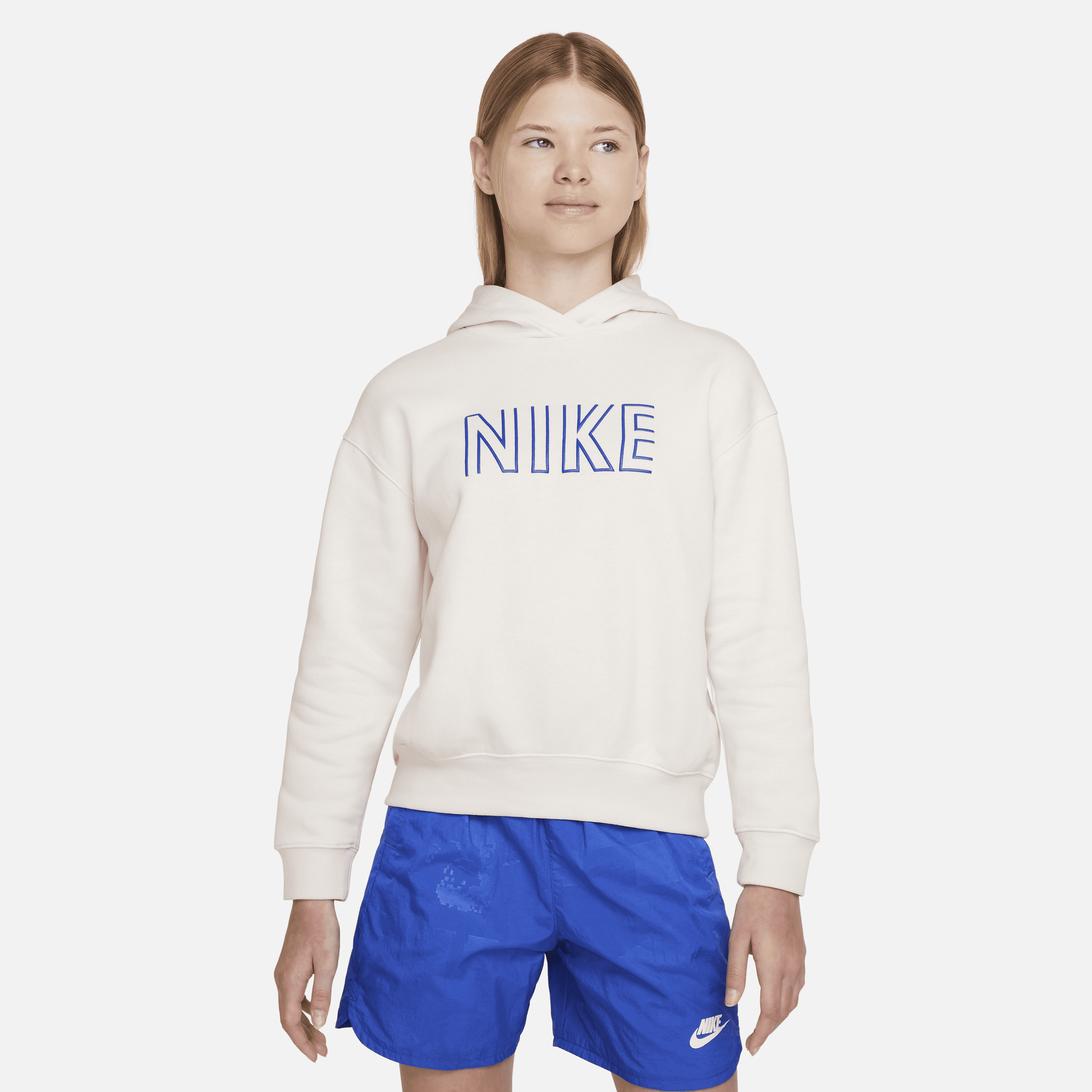 Nike Sportswear Oversized hoodie voor meisjes - Grijs