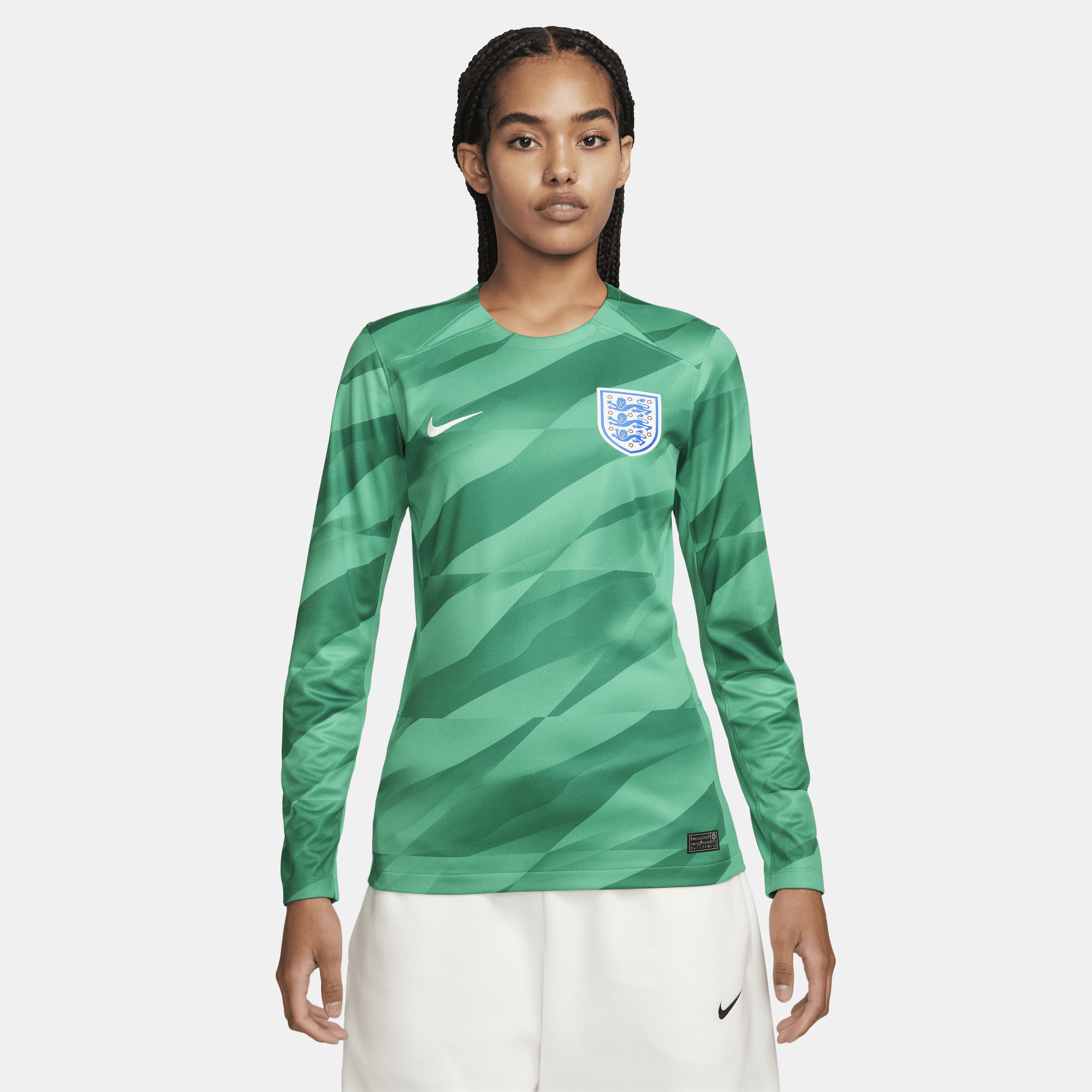 Nike England 2023/24 Goalkeeper Dri-FIT-fodboldtrøje til kvinder - grøn