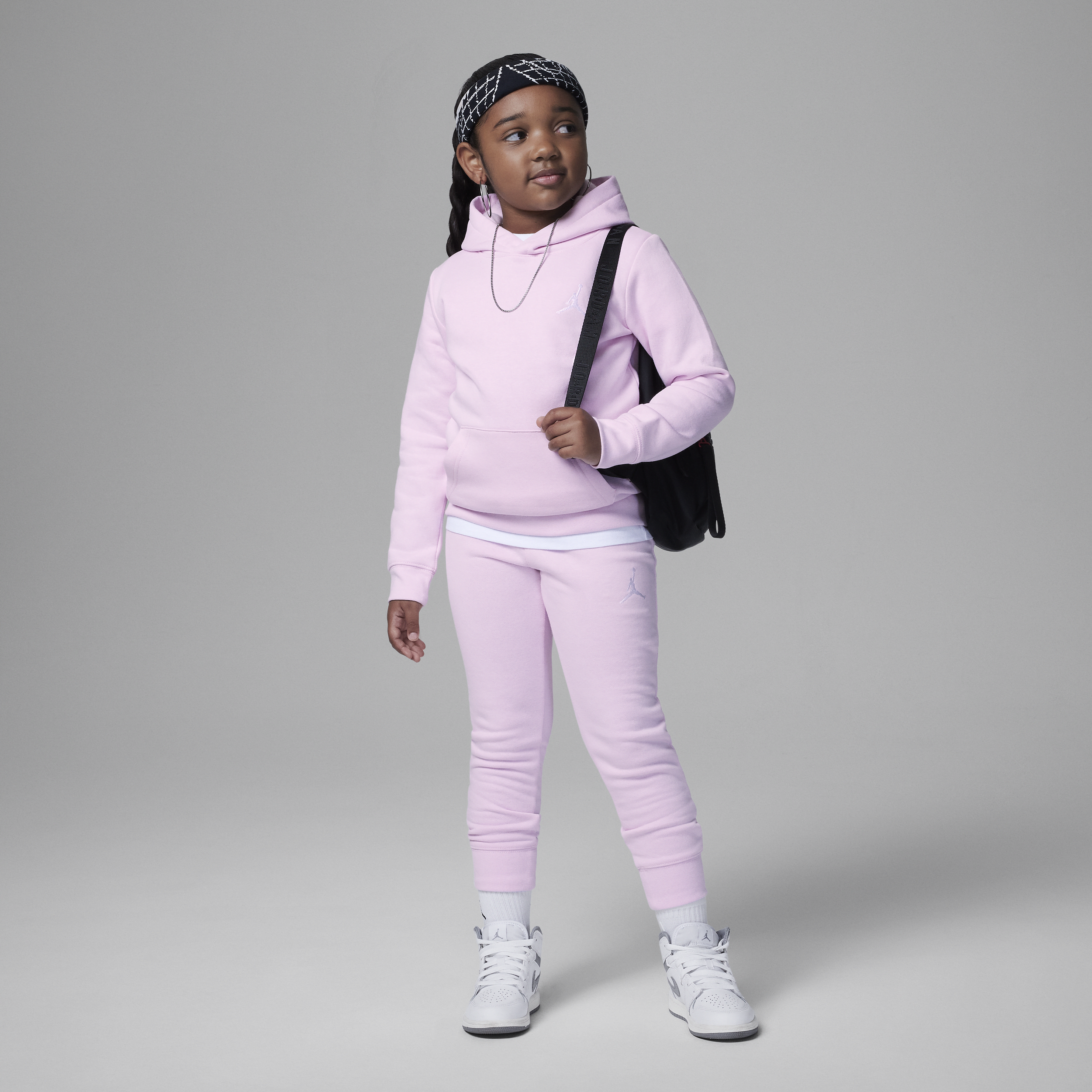 Jordan MJ Essentials Fleece Pullover Set tweedelige hoodieset voor kleuters - Roze