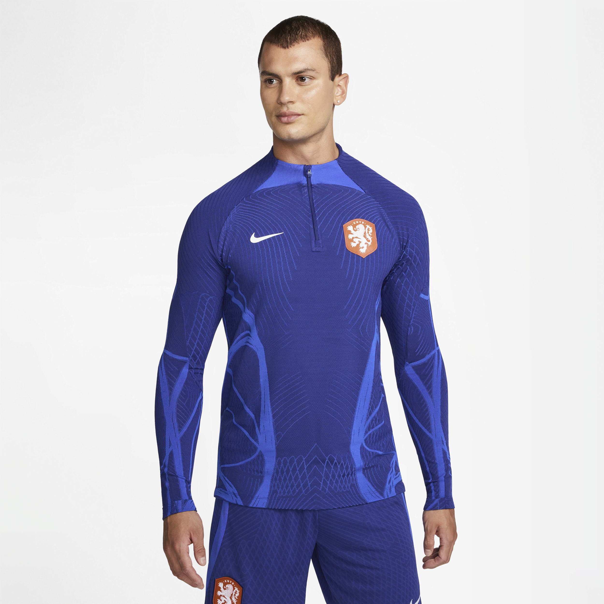 Holland Strike Elite Nike Dri-FIT ADV-fodboldtræningstrøje til mænd - blå