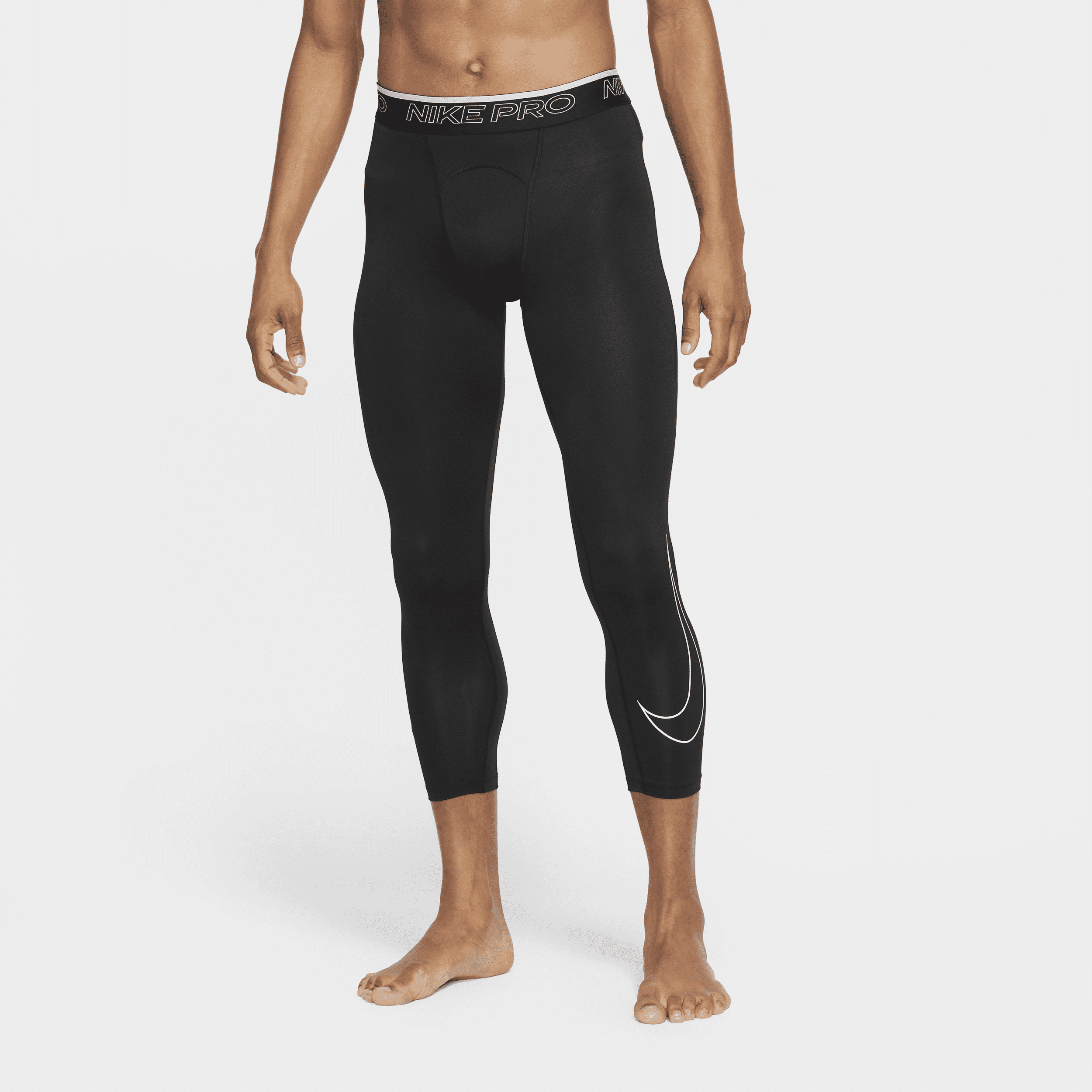Nike Pro Dri-FIT 3/4-tights voor heren - Zwart