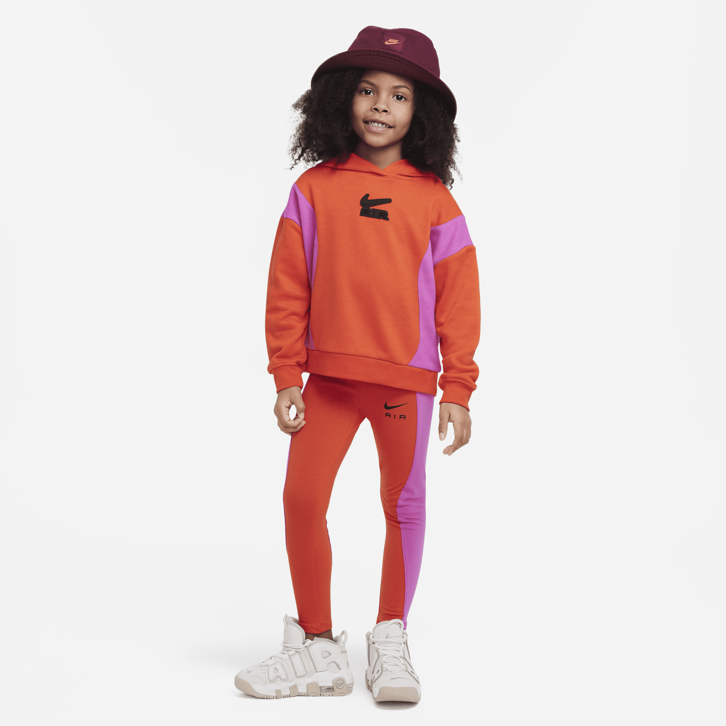 Completo Nike Air French Terry Pullover and Leggings Set – Bambino/a - Rosso