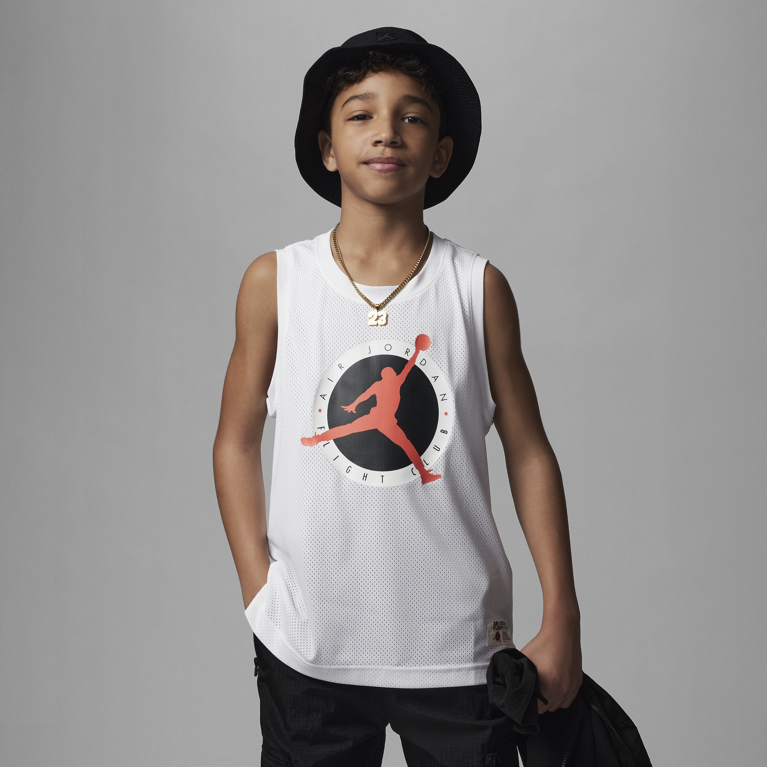 Jordan MJ Flight MVP Jersey Tank Camiseta de tirantes de Dri-FIT - Niño/a - Blanco
