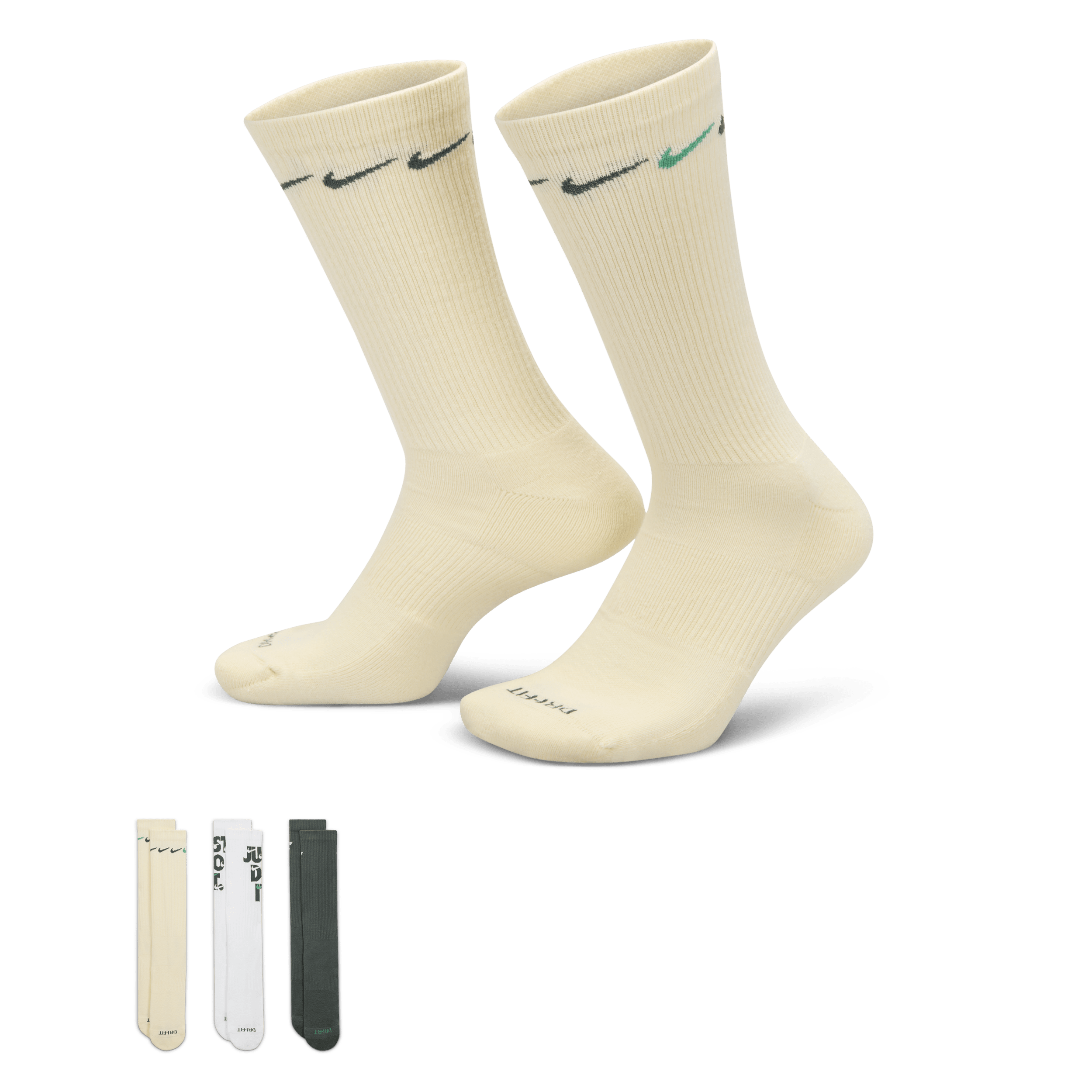 Nike Everyday Plus Cushioned Crew sokken (3 paar) - Meerkleurig