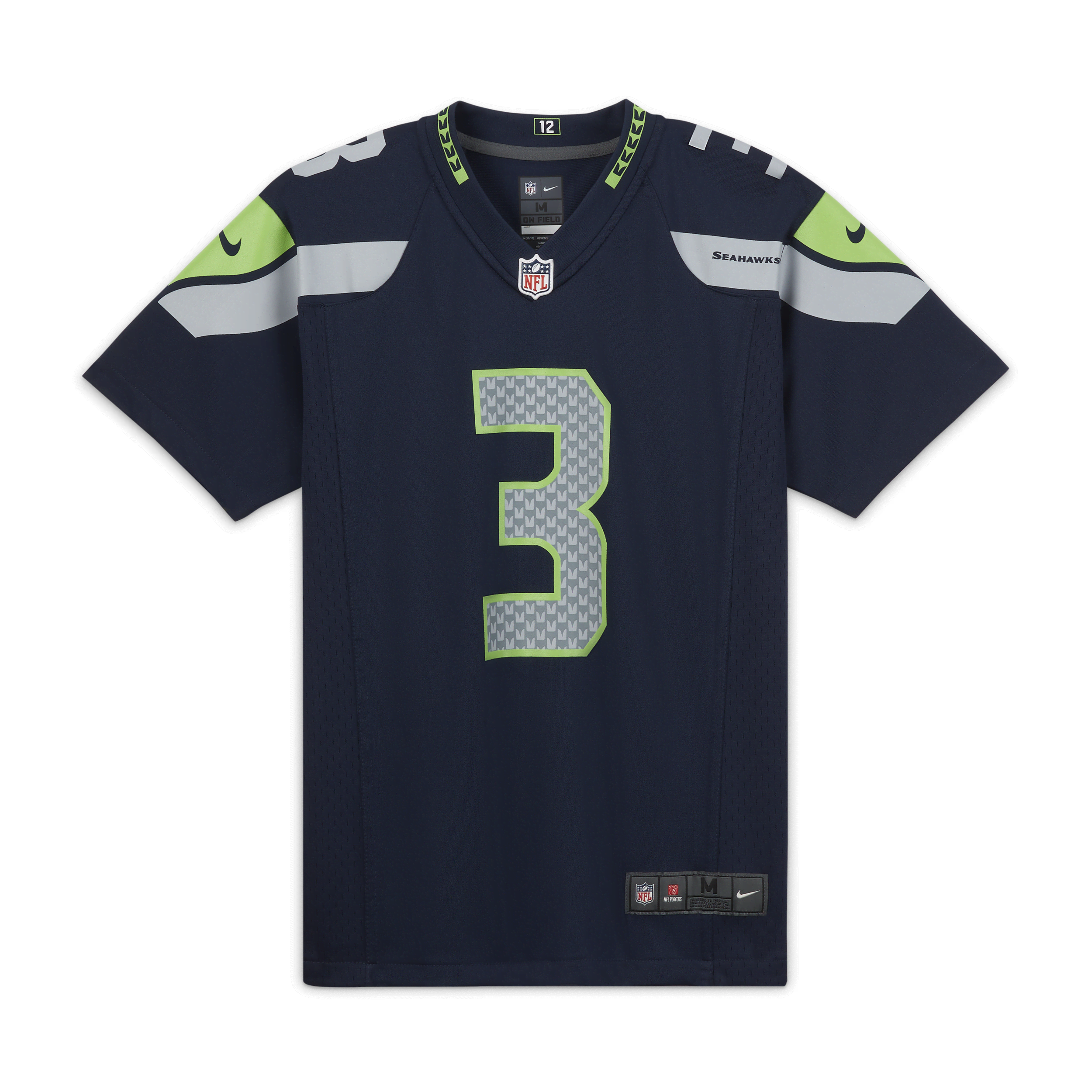 Nike NFL Seattle Seahawks (Russell Wilson) American football-wedstrijdjersey voor kids - Blauw