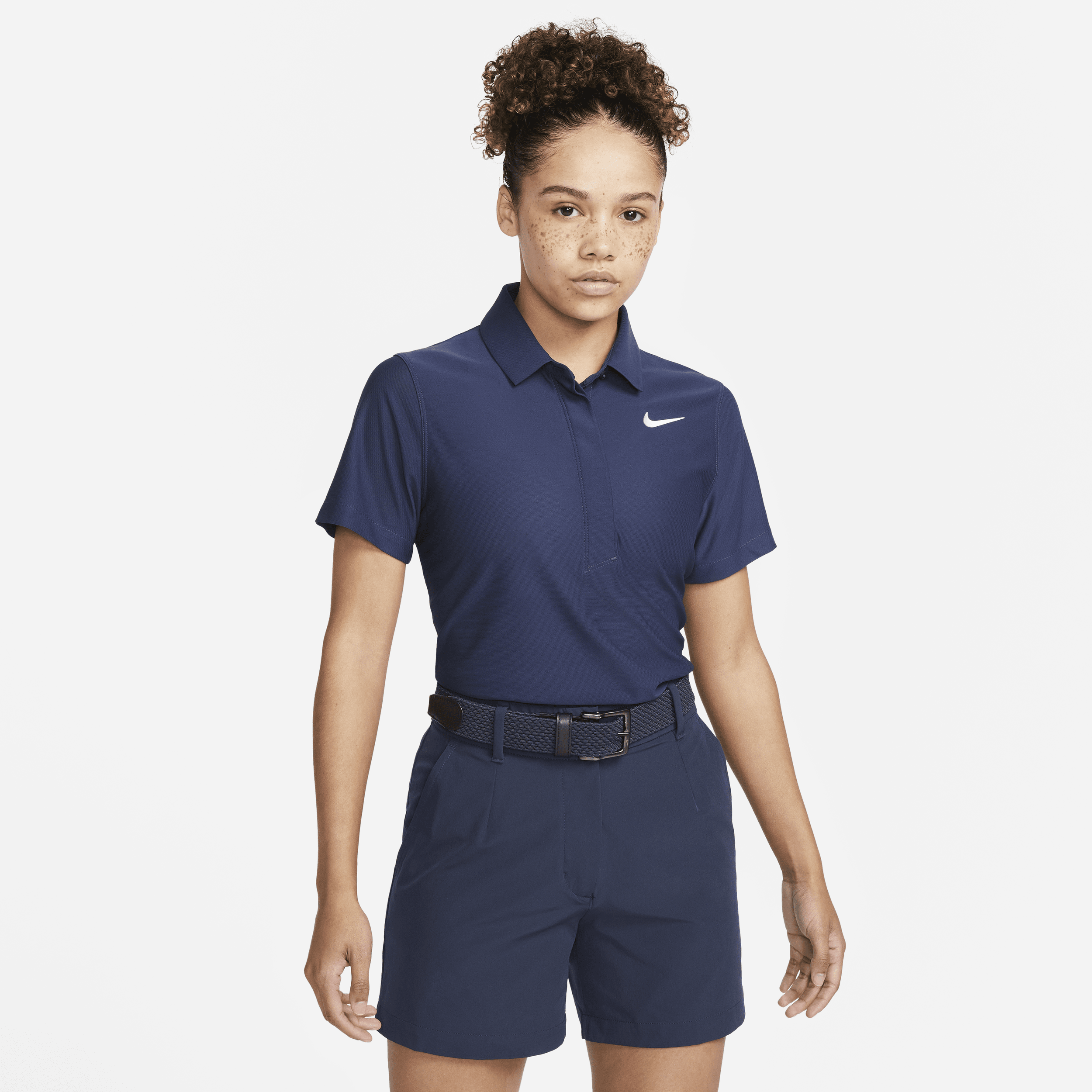 Kortærmet Nike Dri-FIT ADV Tour-golfpolo til kvinder - blå