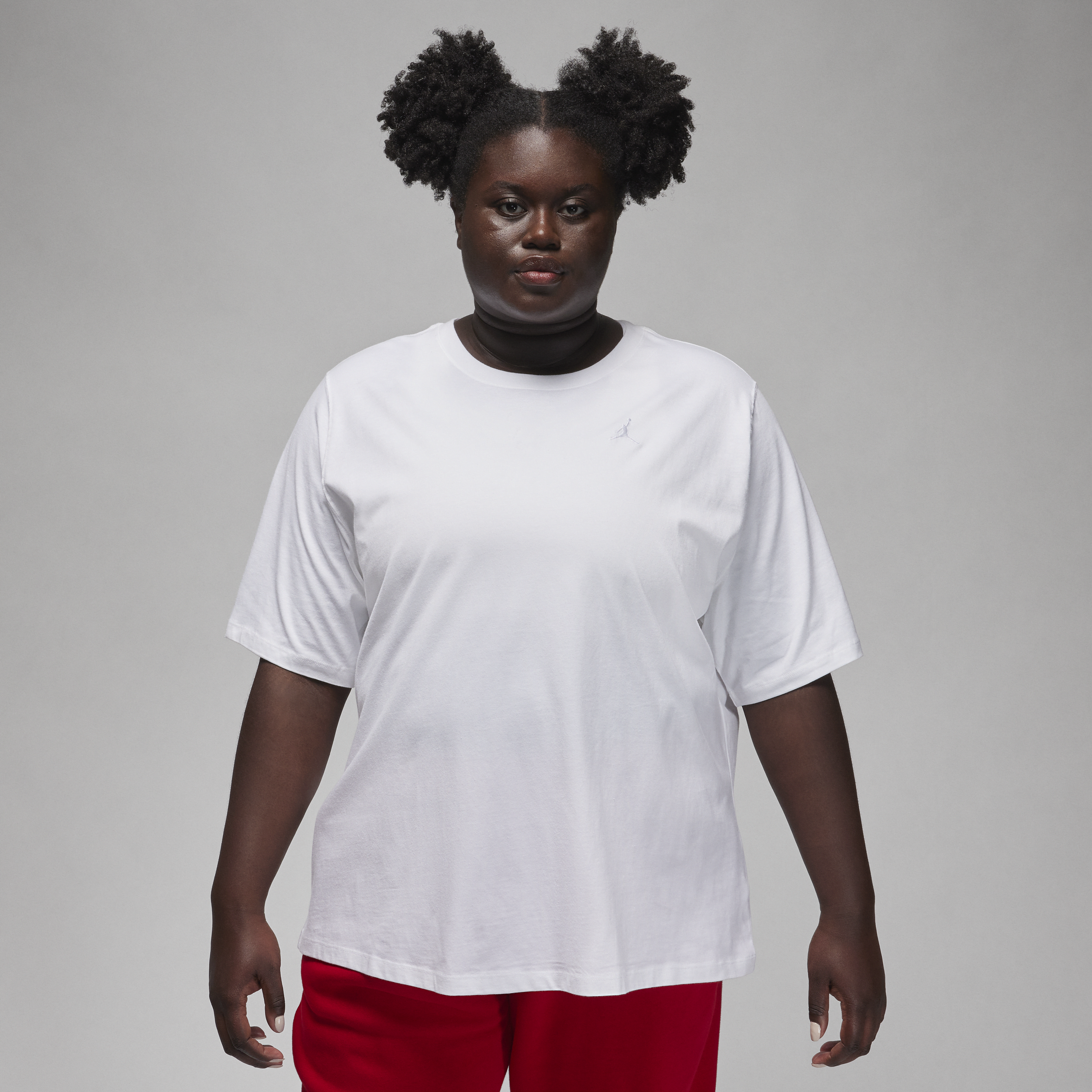 Jordan Essentials-kæreste-T-shirt til kvinder (plus size) - hvid