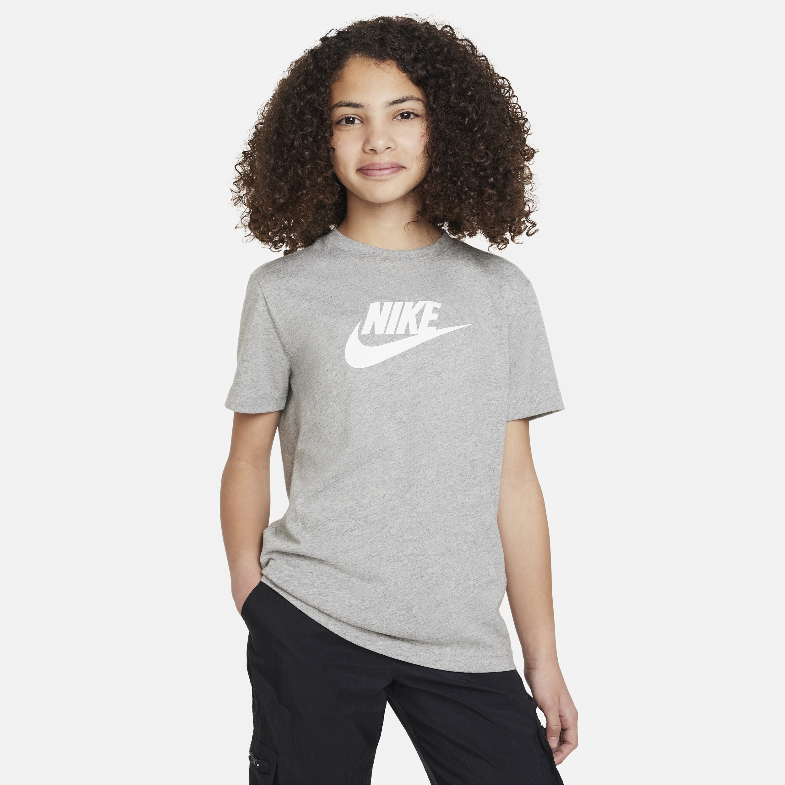 Nike Sportswear-T-shirt til større børn (piger) - grå