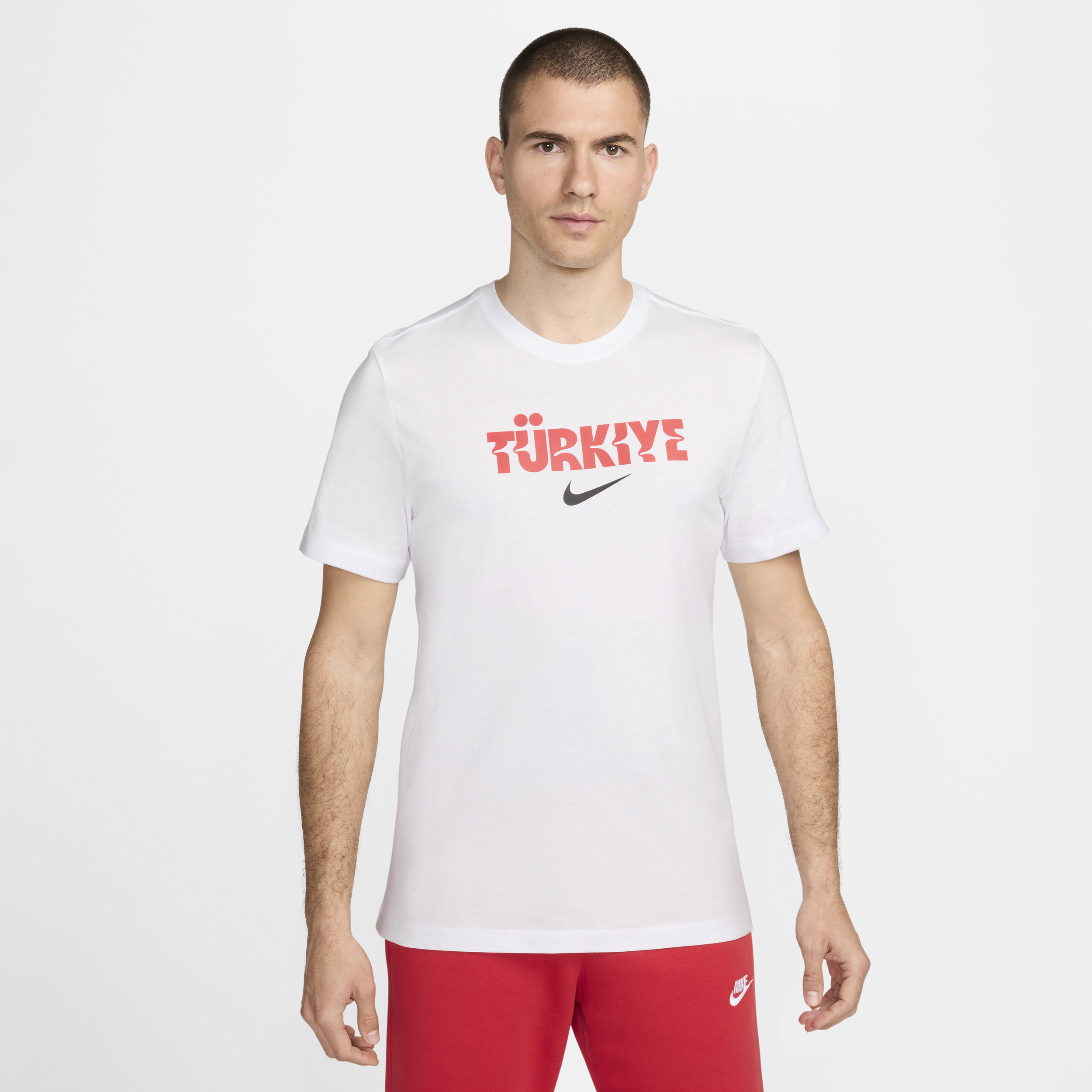 Tyrkiet Crest Nike Football-T-shirt til mænd - hvid