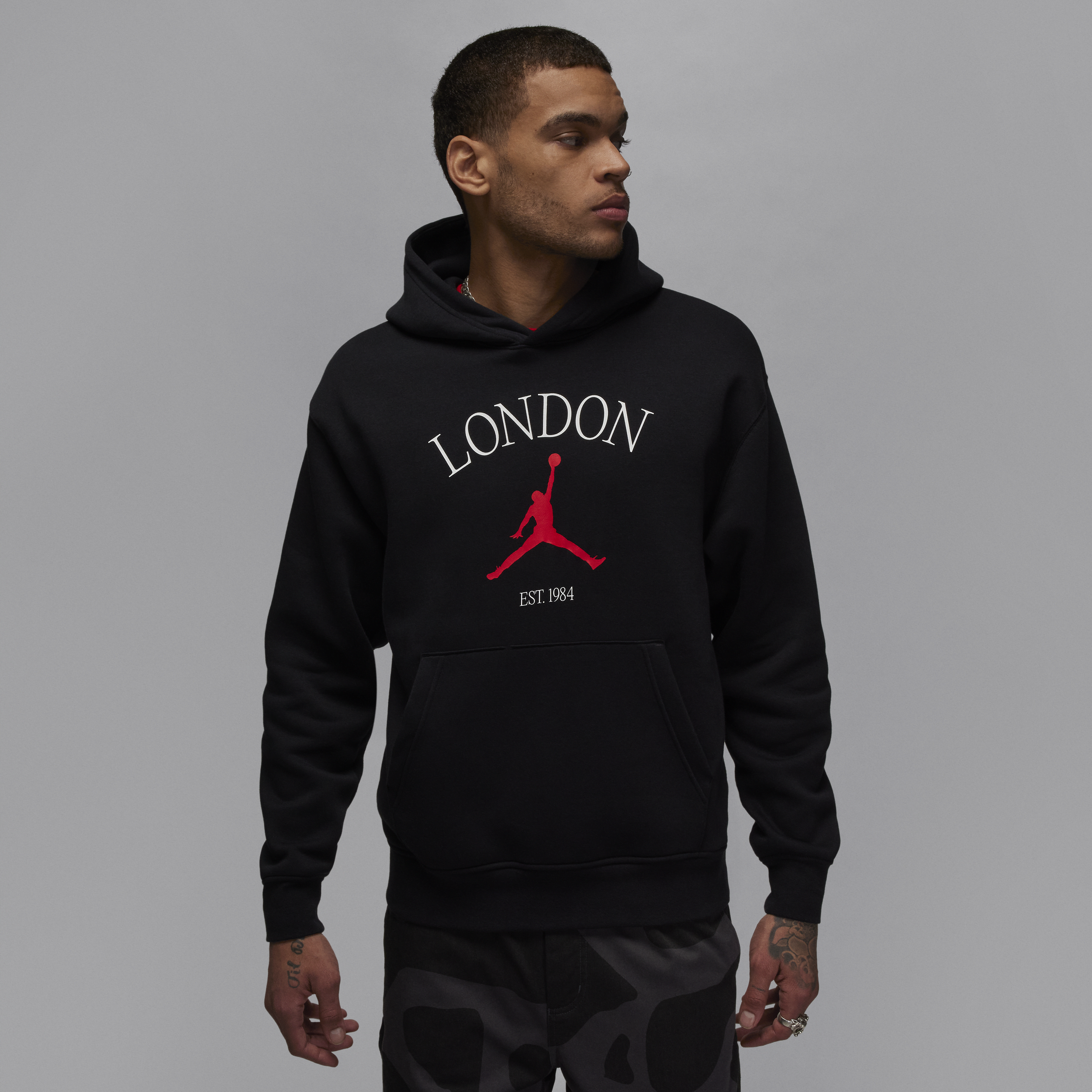 Jordan London-pullover-hættetrøje til mænd - sort