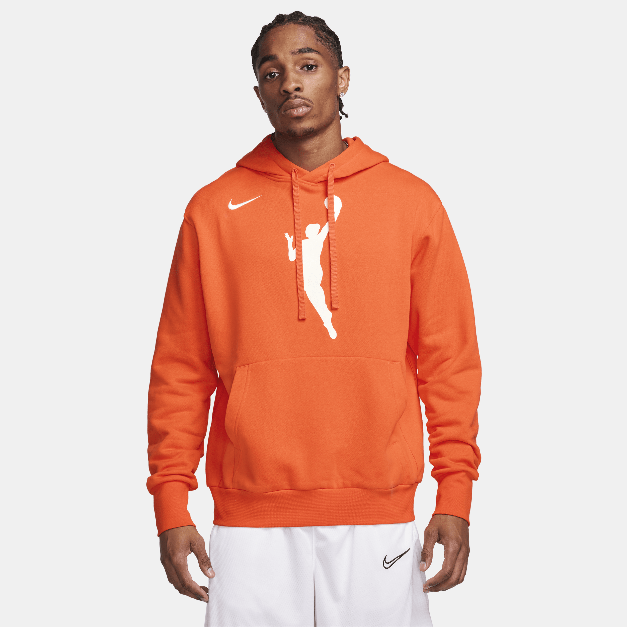 Felpa pullover in fleece con cappuccio Nike WNBA - Uomo - Arancione