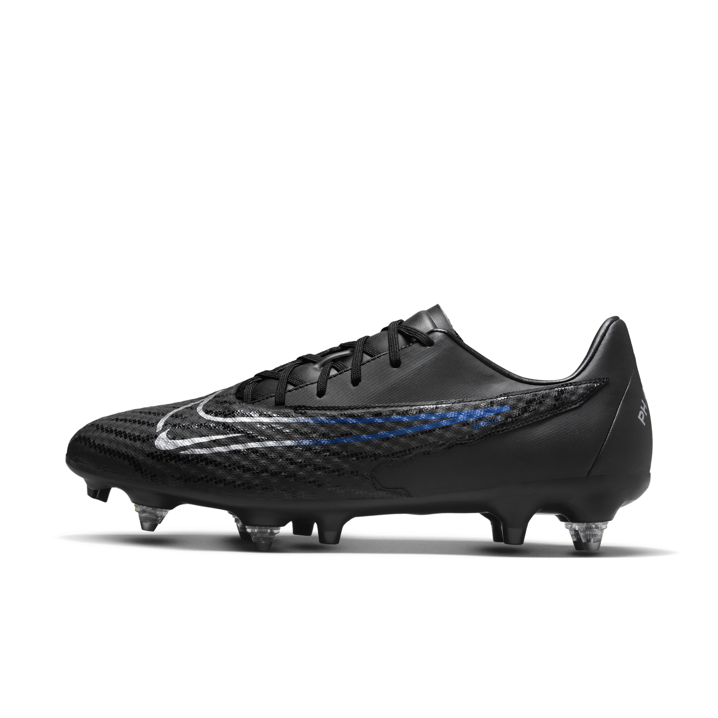 Nike Phantom GX Academy low top voetbalschoenen (zachte ondergrond) - Zwart