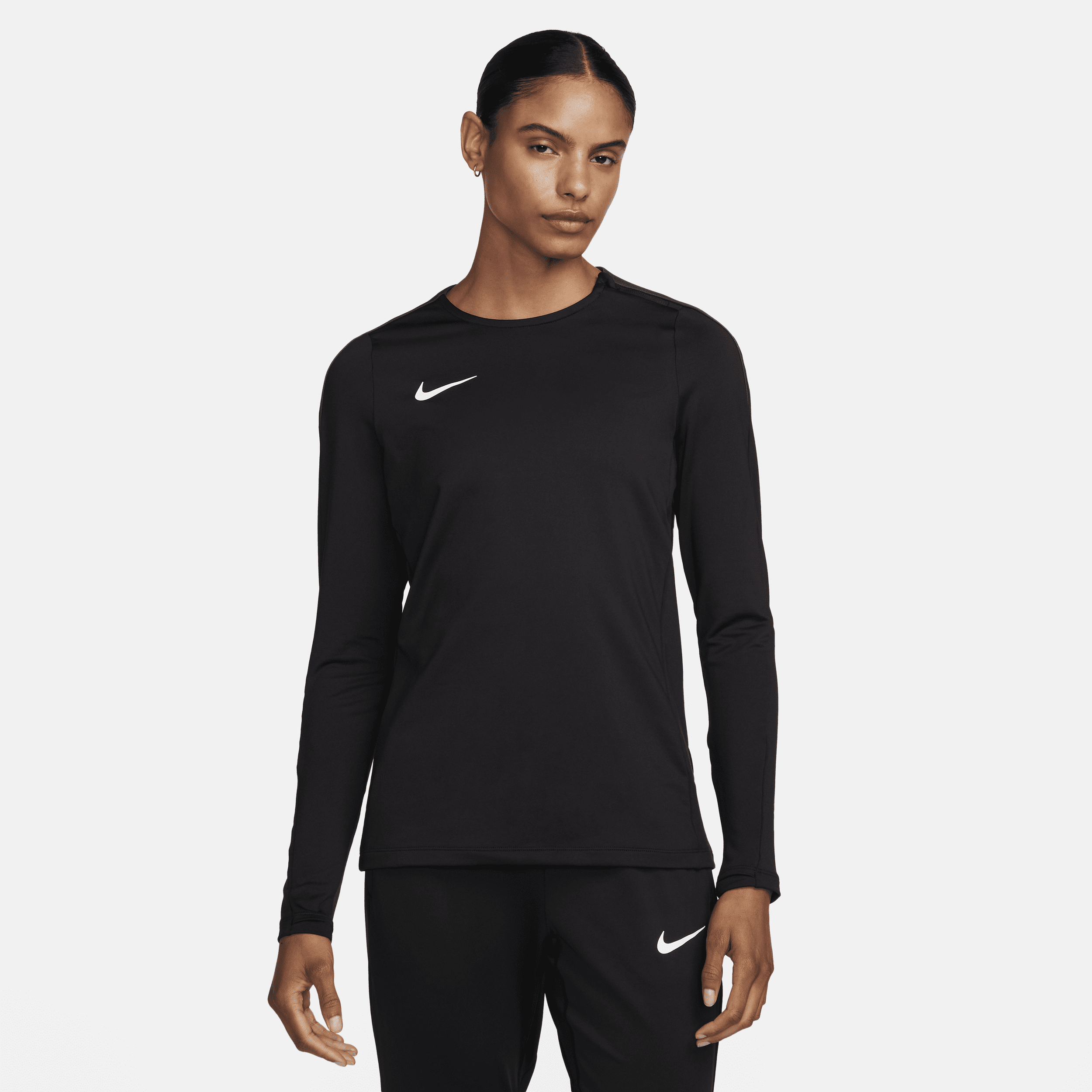 Strike Nike Dri-FIT-fodboldtrøje med rund hals til kvinder - sort