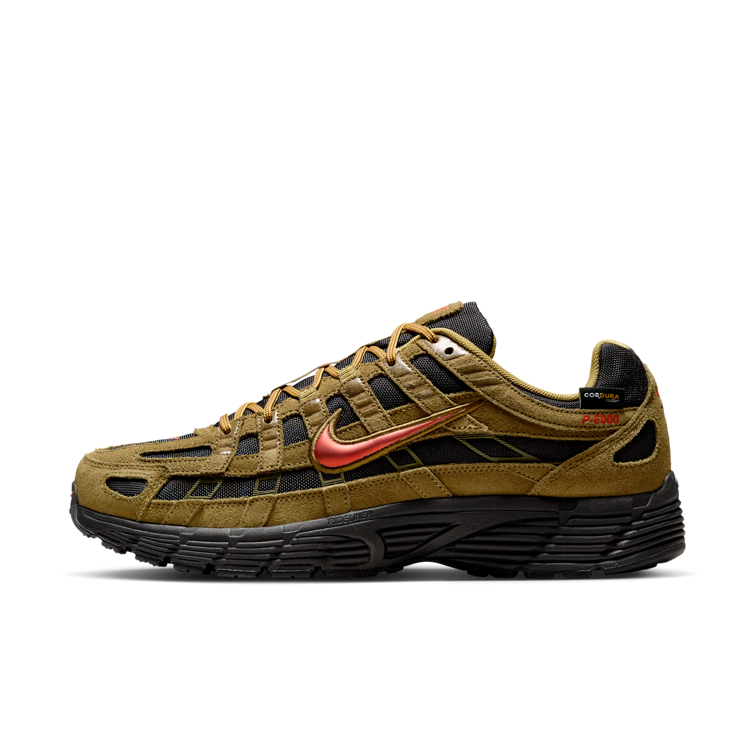 Nike P-6000 Premium Cordura Olive Flak Black Picante Red