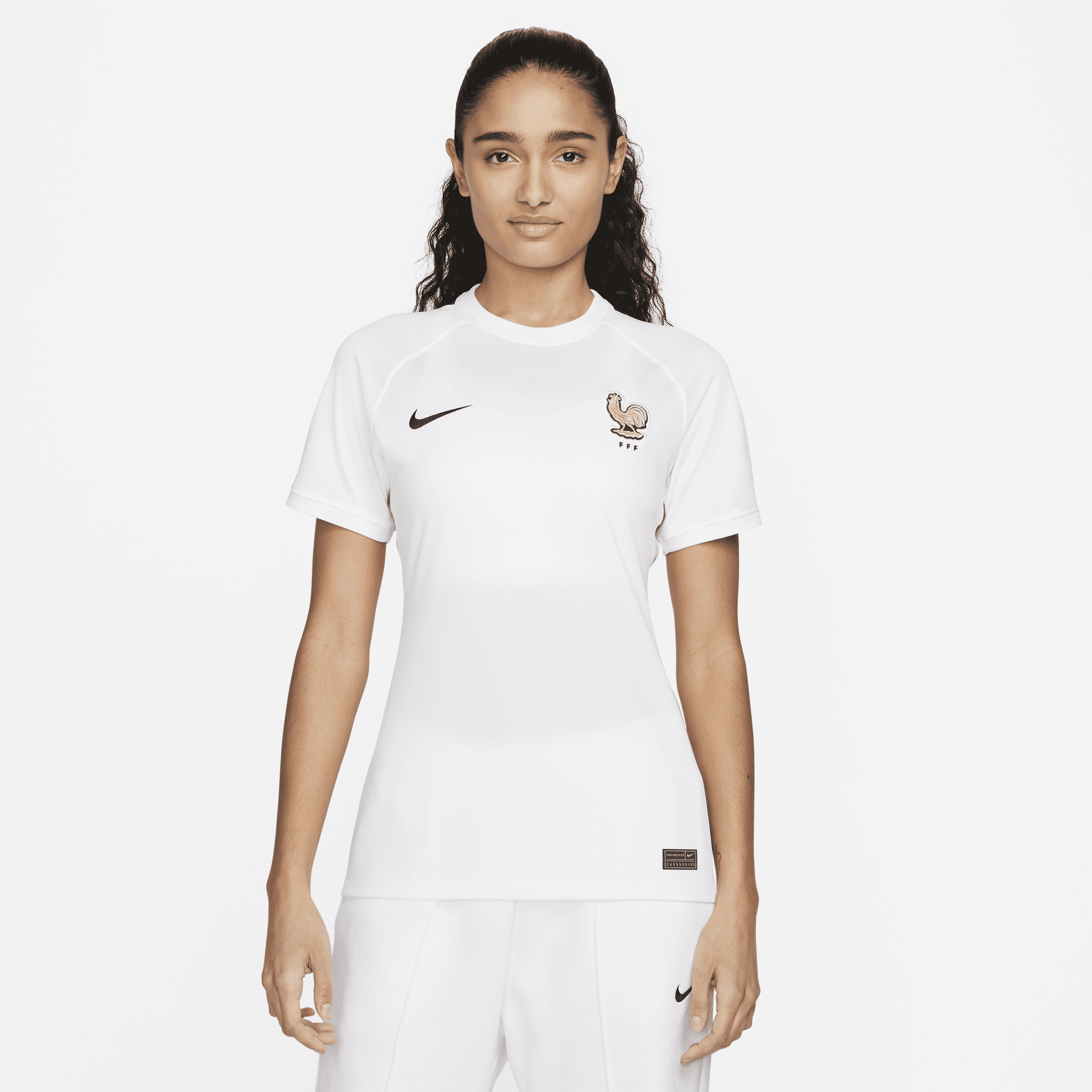 FFF 2022 Stadium Away Nike Dri-FIT-fodboldtrøje til kvinder - hvid