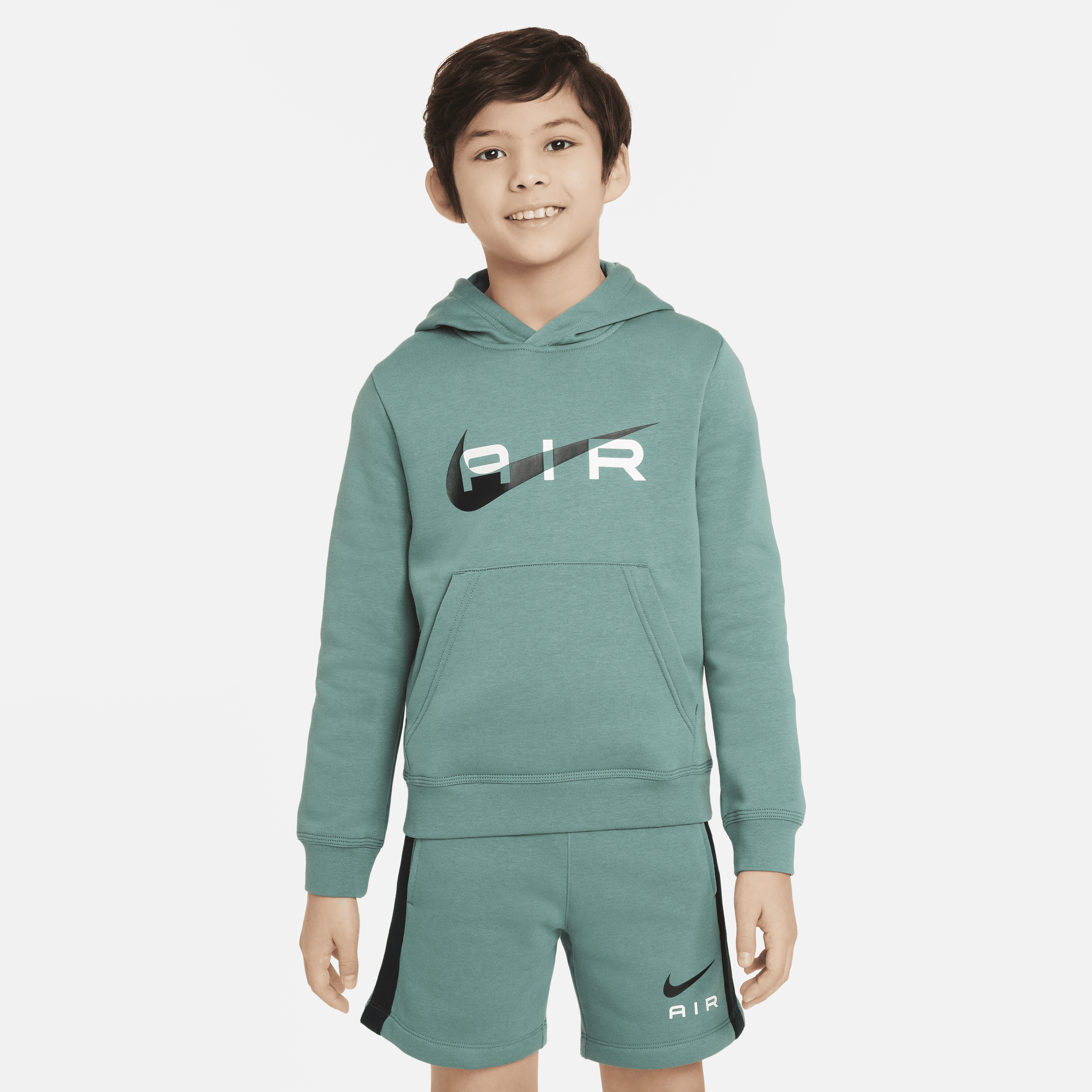 Felpa pullover in fleece con cappuccio Nike Air – Ragazzo/a - Verde