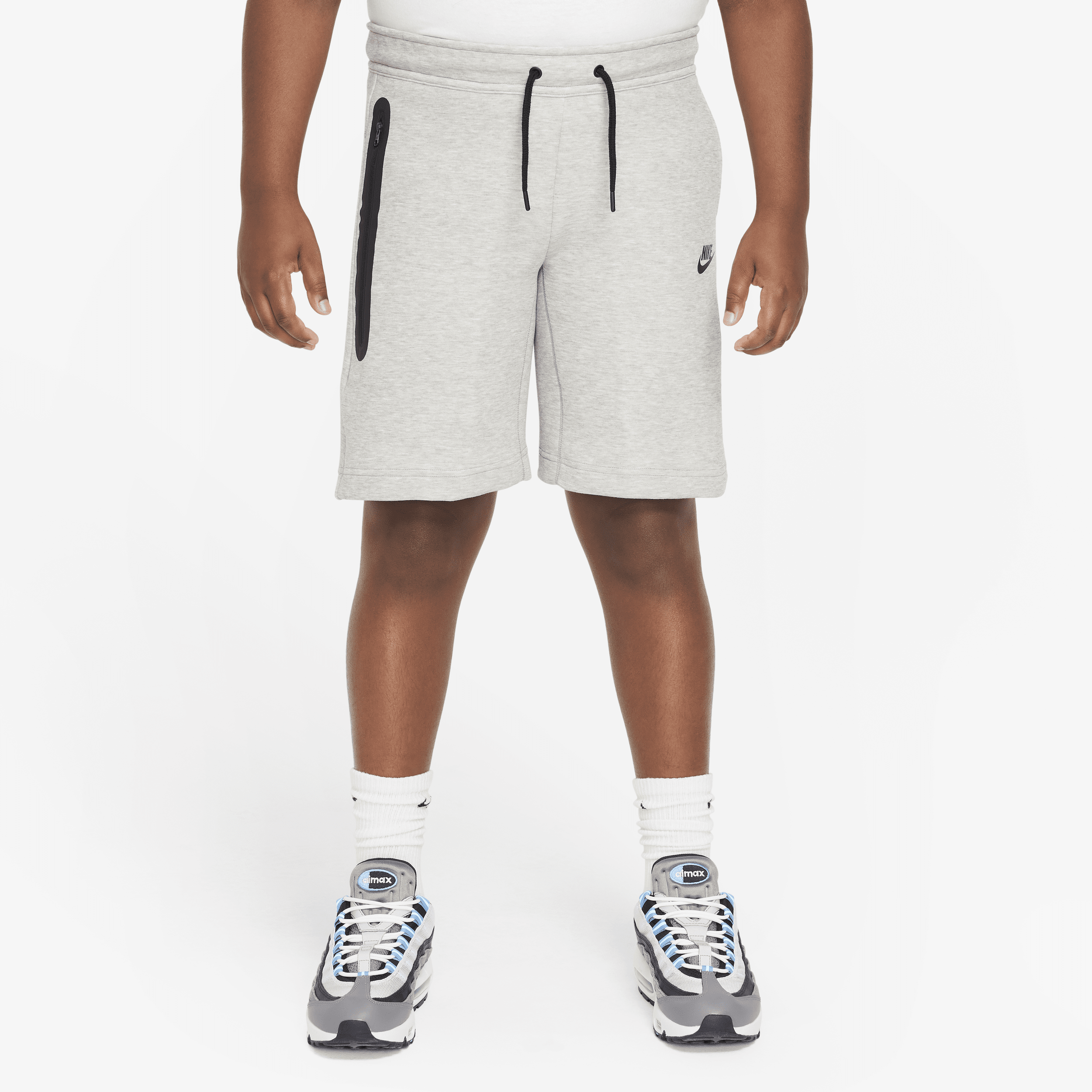Nike Sportswear Tech Fleece-shorts (udvidet størrelse) til større børn (drenge) - grå