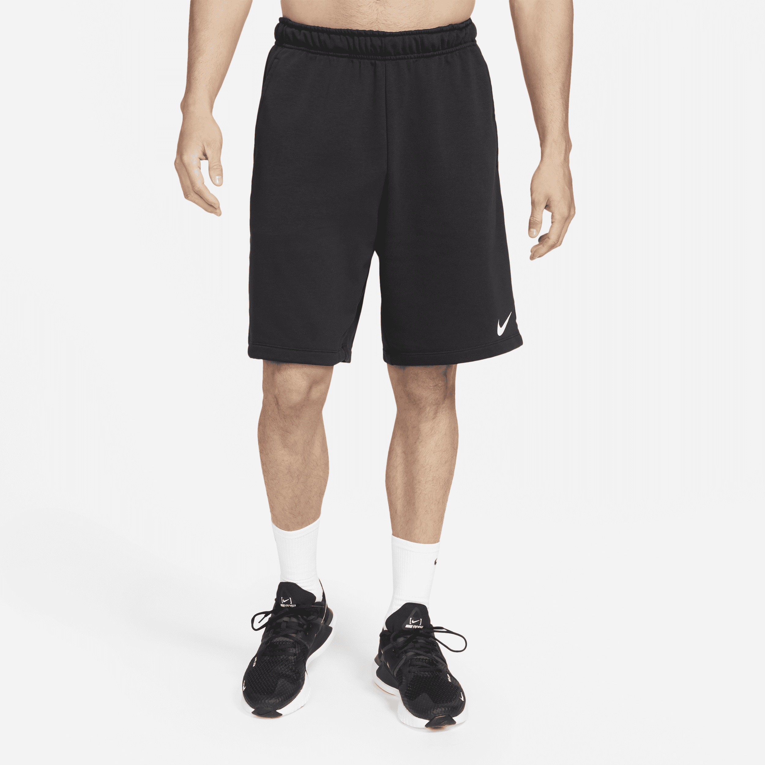 Nike Dry Dri-FIT-fitnessshorts i fleece til mænd - sort