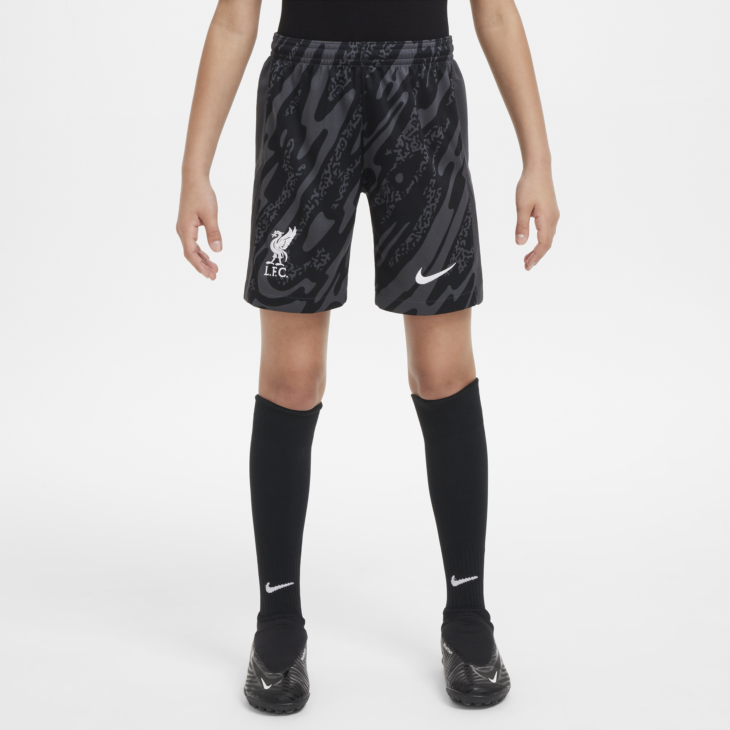 Shorts da calcio replica Nike Dri-FIT Liverpool FC 2024/25 Stadium per ragazzo/a – Goalkeeper - Grigio