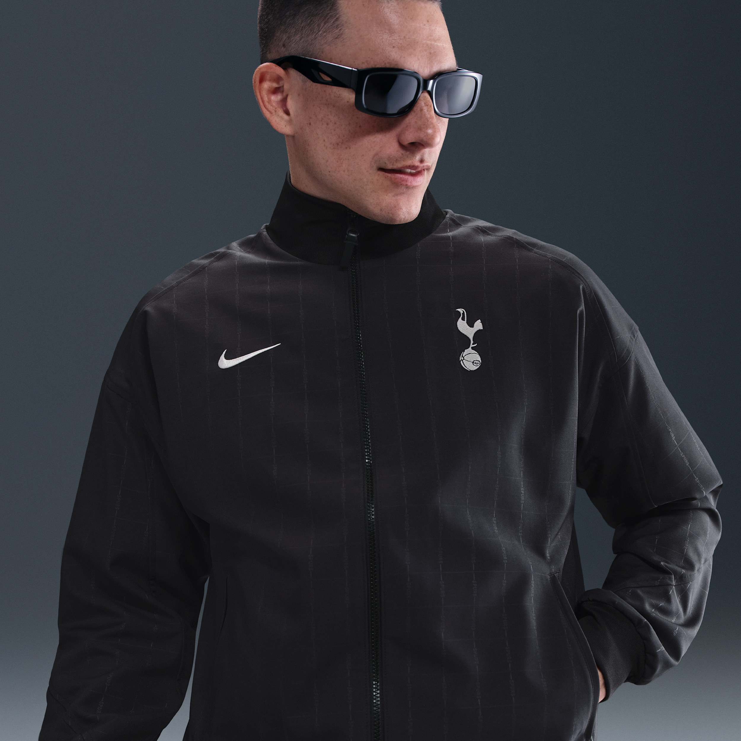 Segunda equipación Strike Tottenham Hotspur Chaqueta de fútbol Nike Dri-FIT Anthem - Hombre - Negro