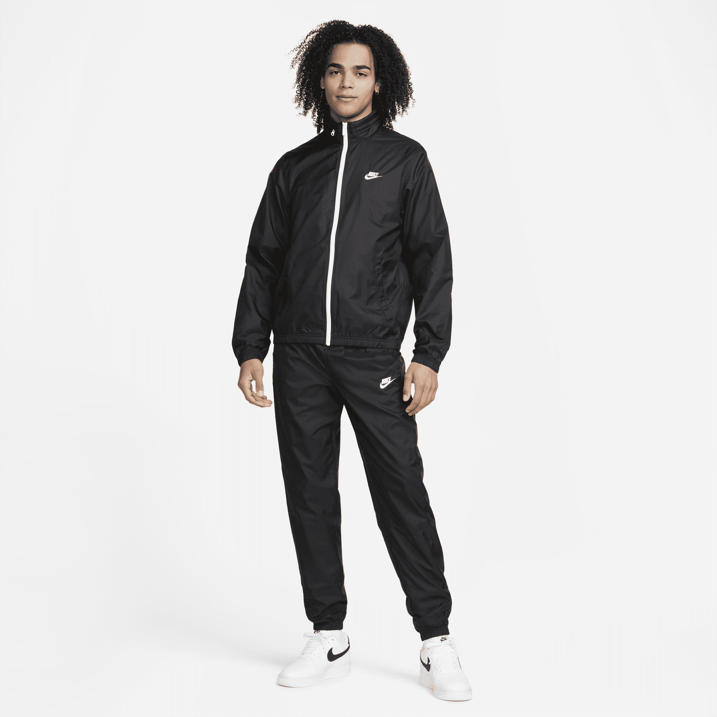 Vævet Nike Sportswear Club-tracksuit med for til mænd - sort