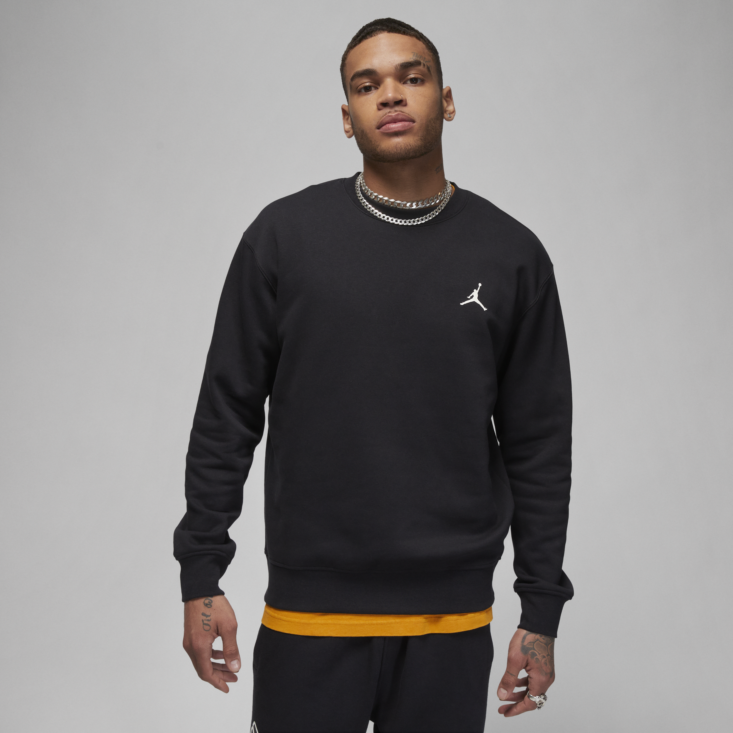 Jordan Flight MVP sweatshirt van fleece met ronde hals en graphic voor heren - Zwart