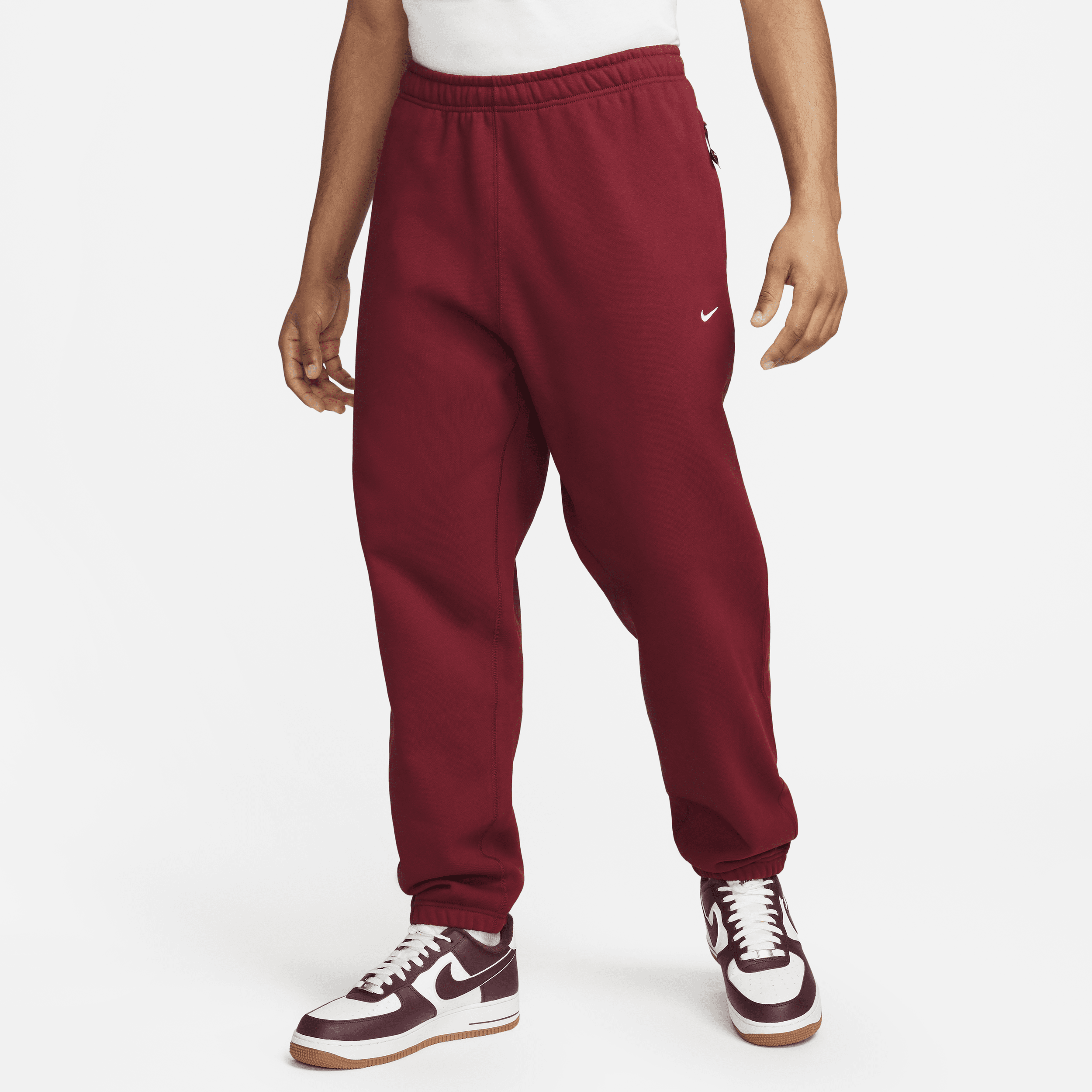 Nike Solo Swoosh Pantalón de tejido Fleece - Hombre - Rojo