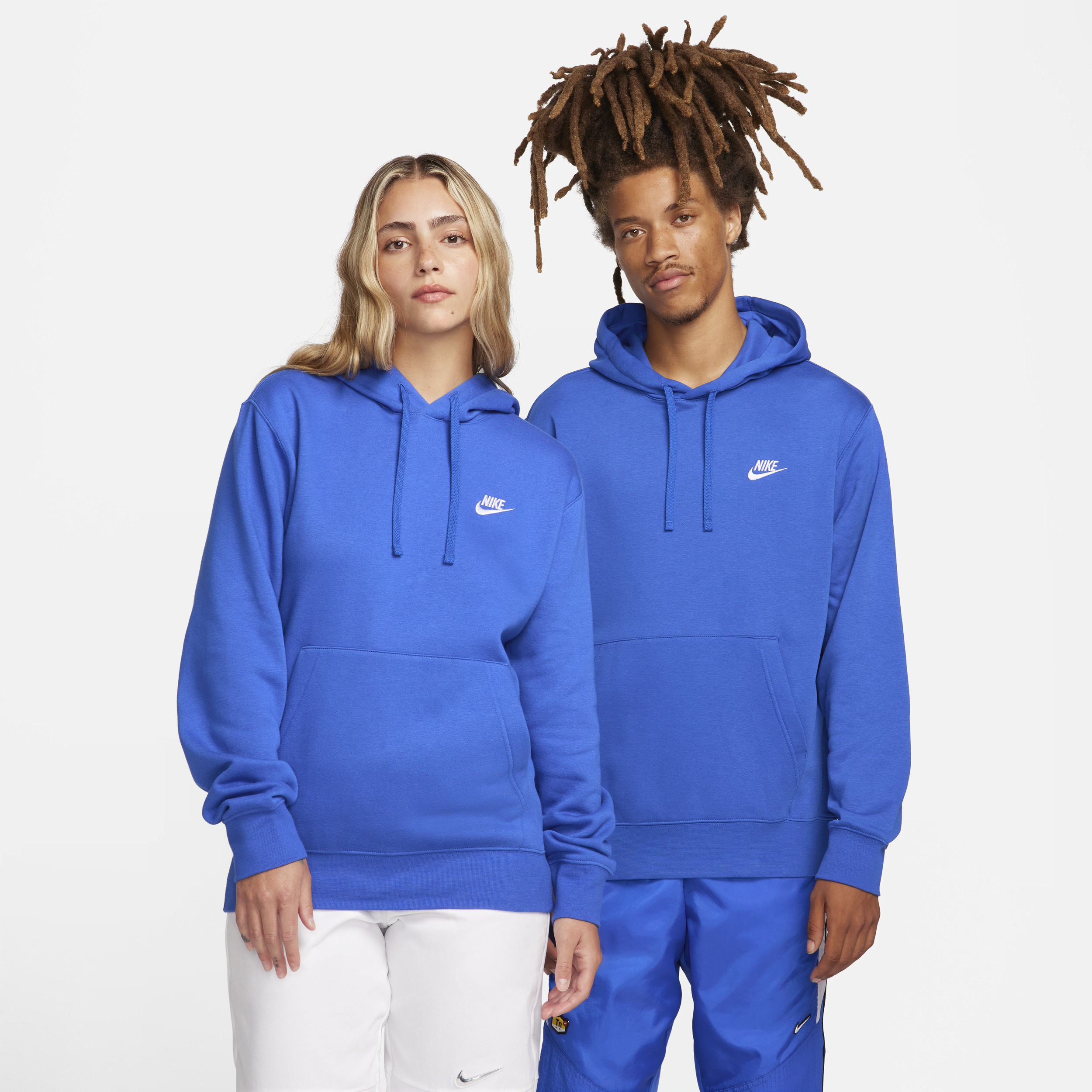 Nike Sportswear Club Fleece-pulloverhættetrøje - blå