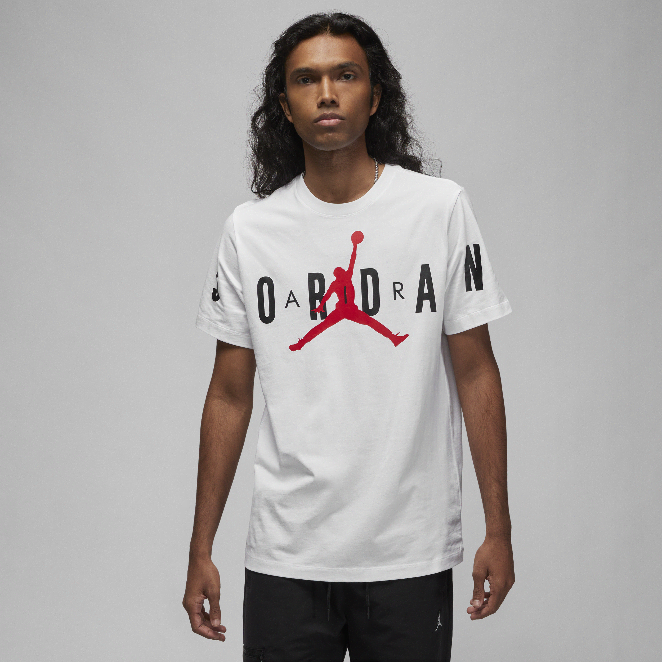 Nike Strækbar Jordan Air-T-shirt til mænd - hvid