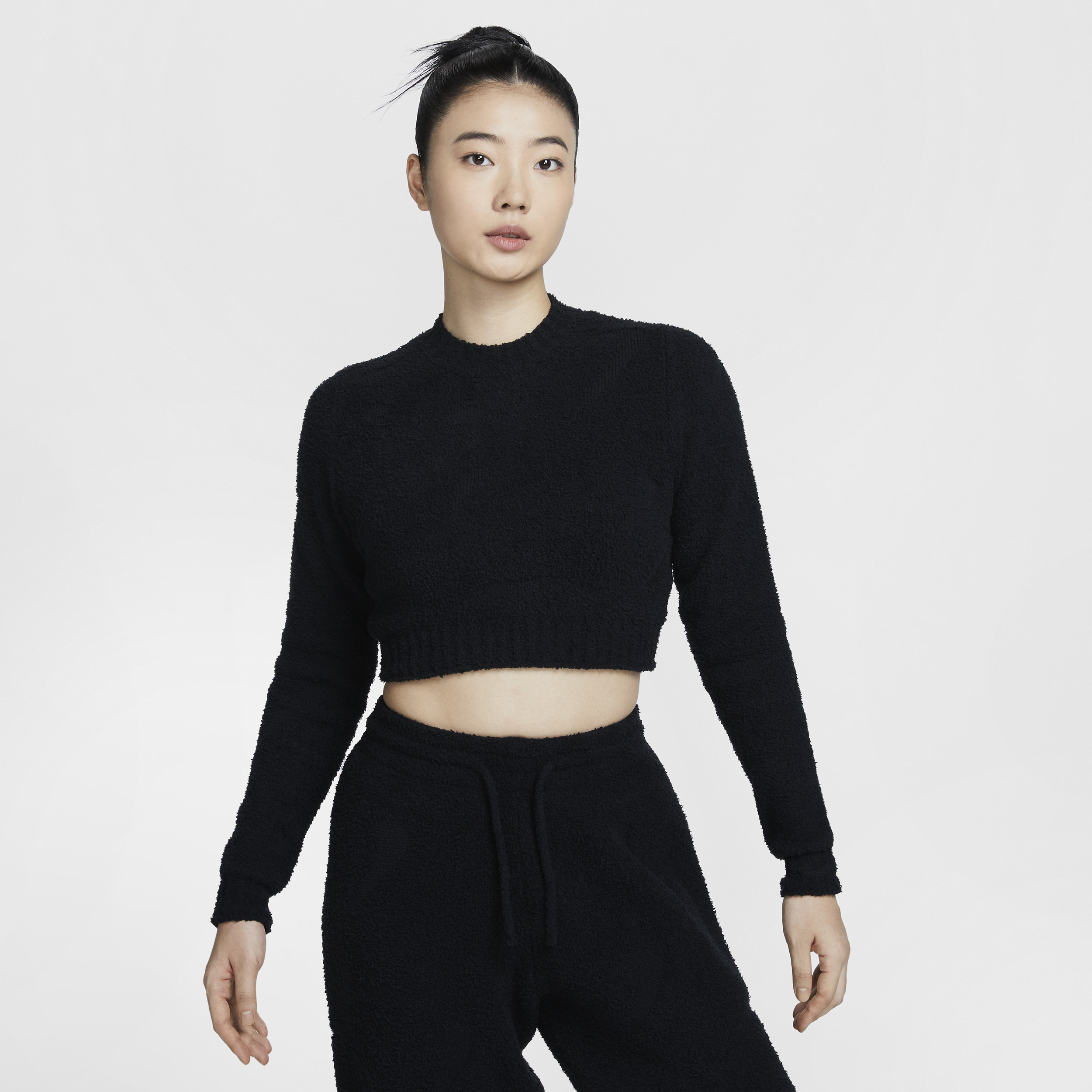 【ナイキ(NIKE)公式ストア】ナイキ スポーツウェア フェニックス コージー ブークレ ウィメンズ タイト ロングスリーブ ニット トップ FZ1717-010 ブラック 【ナイキ(NIKE)公式ストア】ナイキ スポーツウェア フェニックス コージー ブークレ ウィメンズ タイト ロングスリーブ ニット トップ FZ1717-010 ブラック
