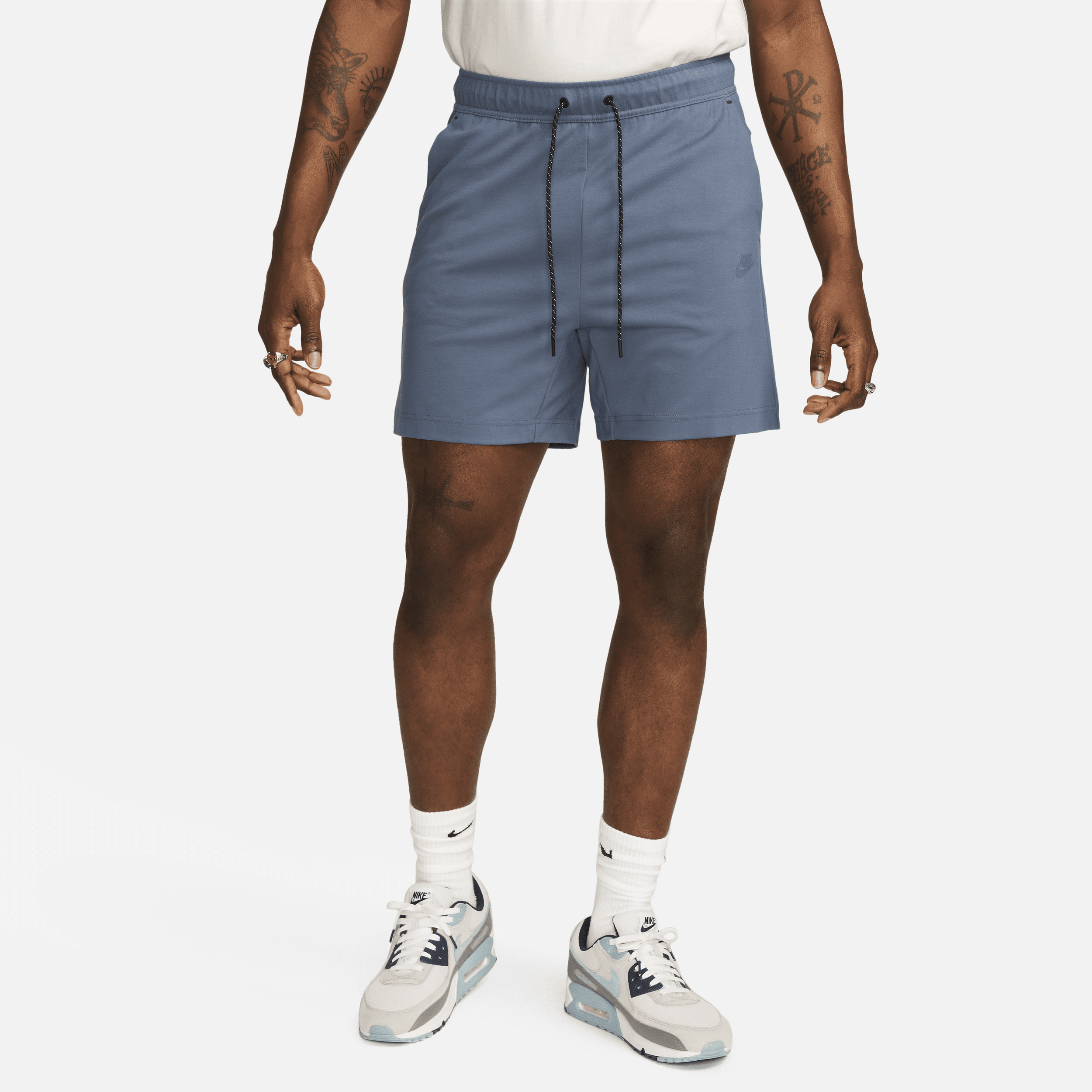 Lette Nike Sportswear Tech Fleece-shorts til mænd - blå