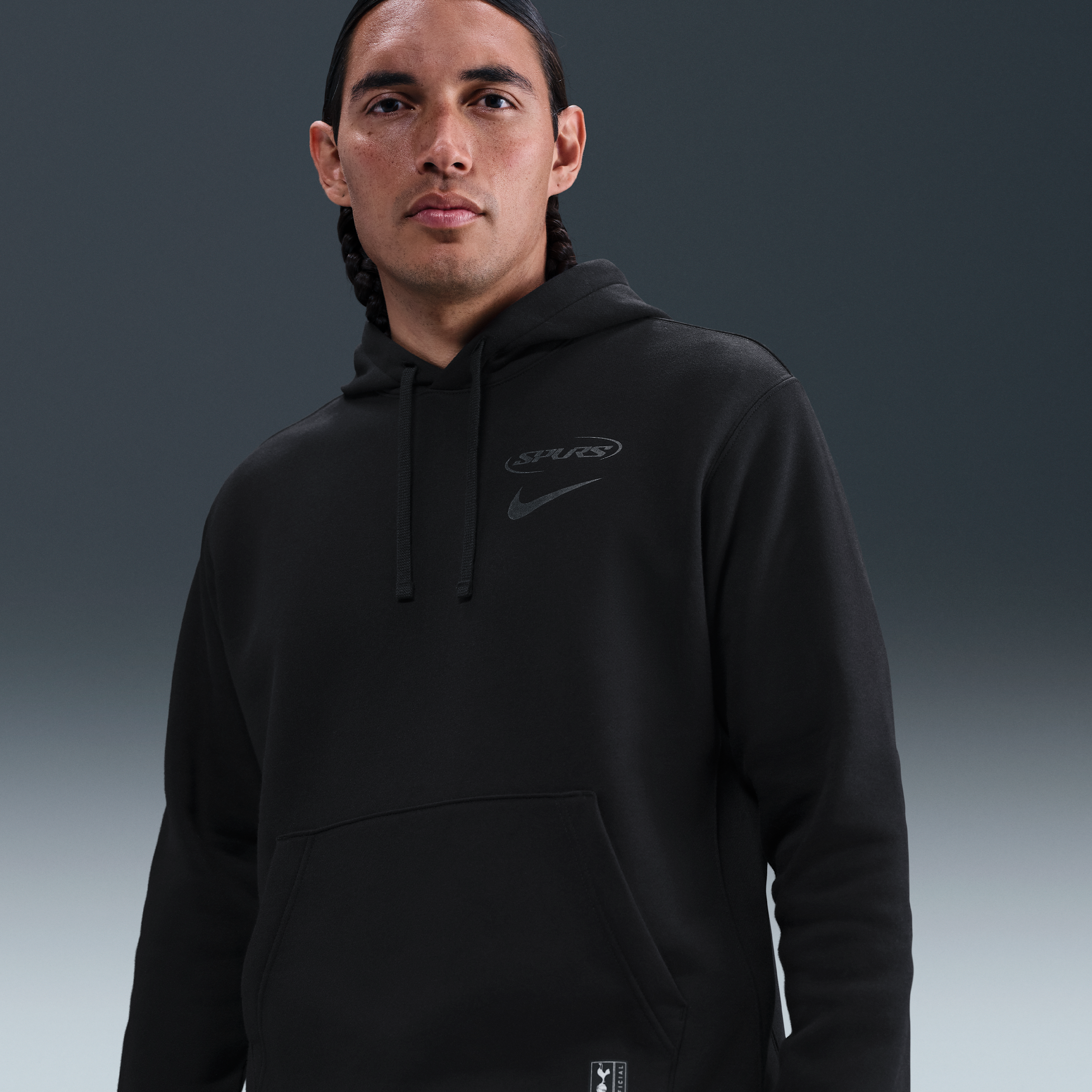 Felpa pullover da calcio con cappuccio Nike Tottenham Hotspur Club – Uomo - Nero