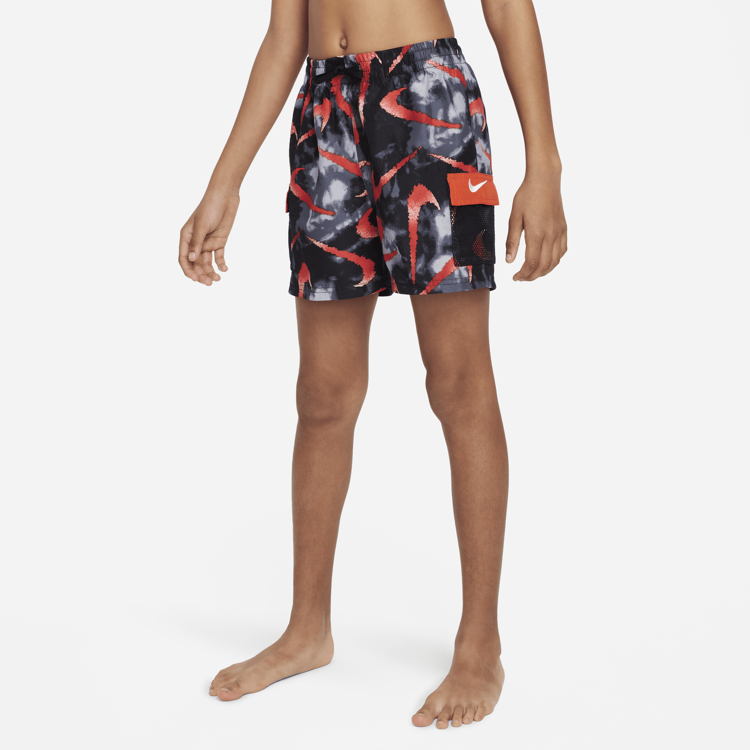 Nike Swim-Volley-badeshorts (10 cm) til større børn (drenge) - sort