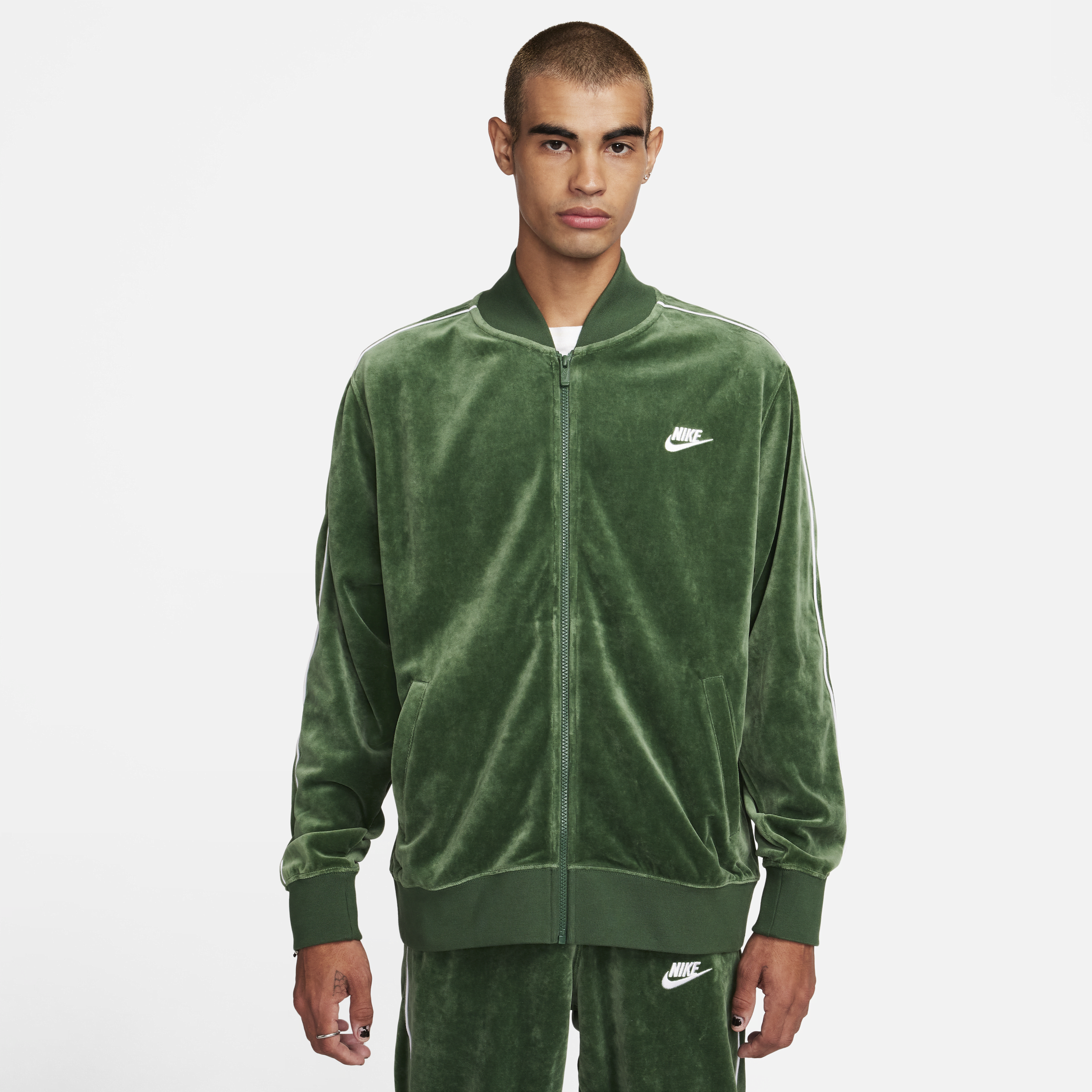 Nike Sportswear Club-velourjakke til mænd - grøn
