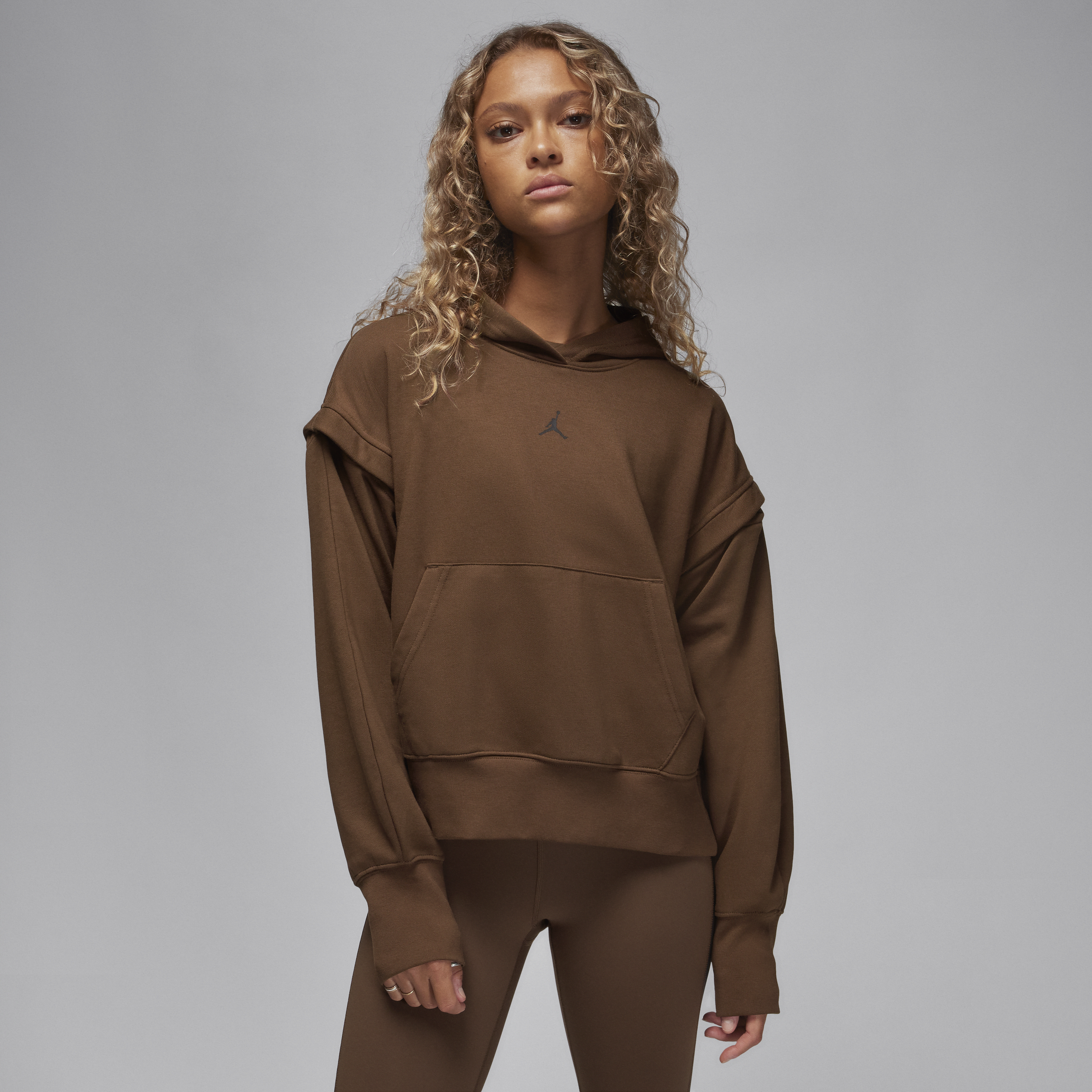 Jordan Sport-hættetrøje i fleece til kvinder - brun