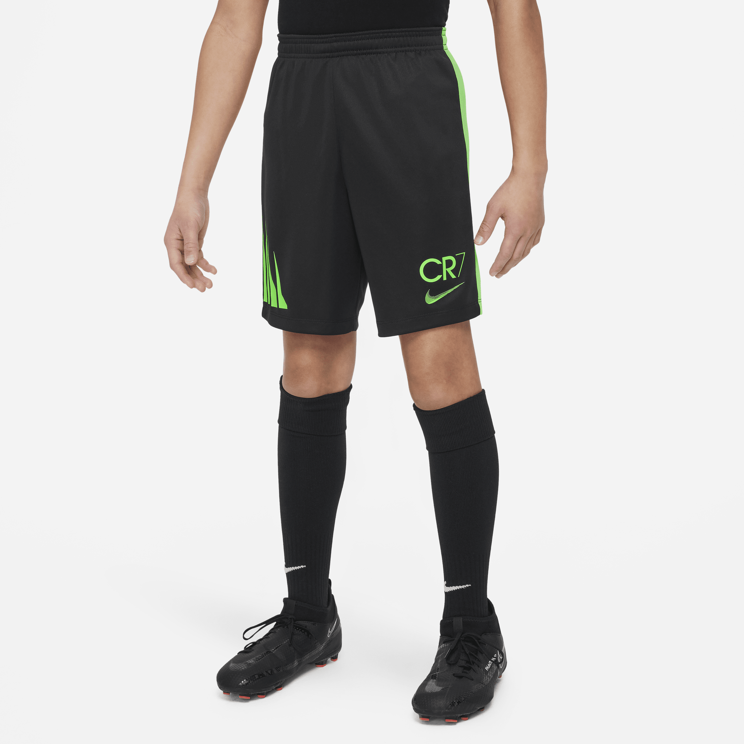 Nike CR7 Dri-FIT Academy23-fodboldshorts til større børn - sort