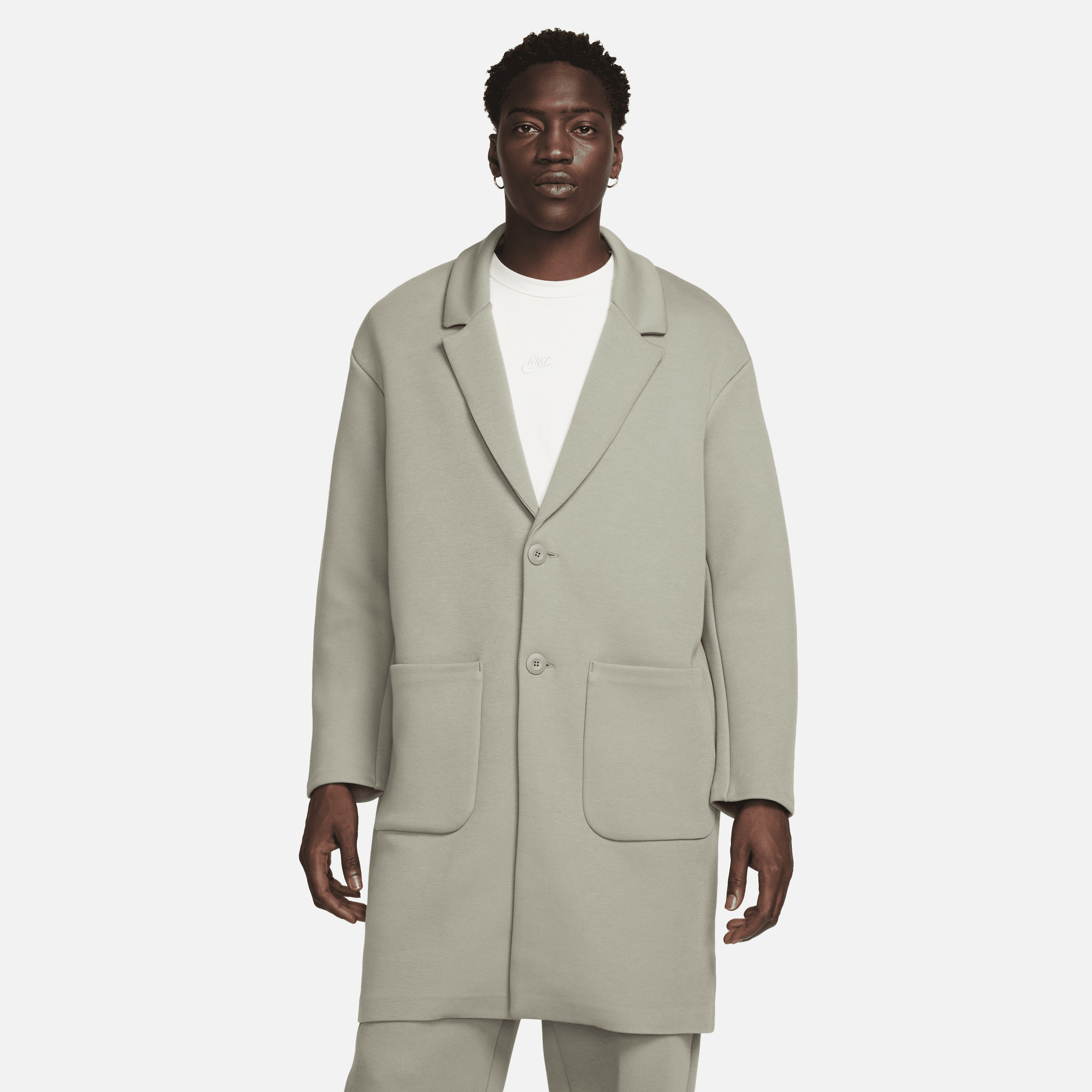 Nike Sportswear Tech Fleece Reimagined trenchcoat met ruimvallende pasvorm voor heren - Grijs