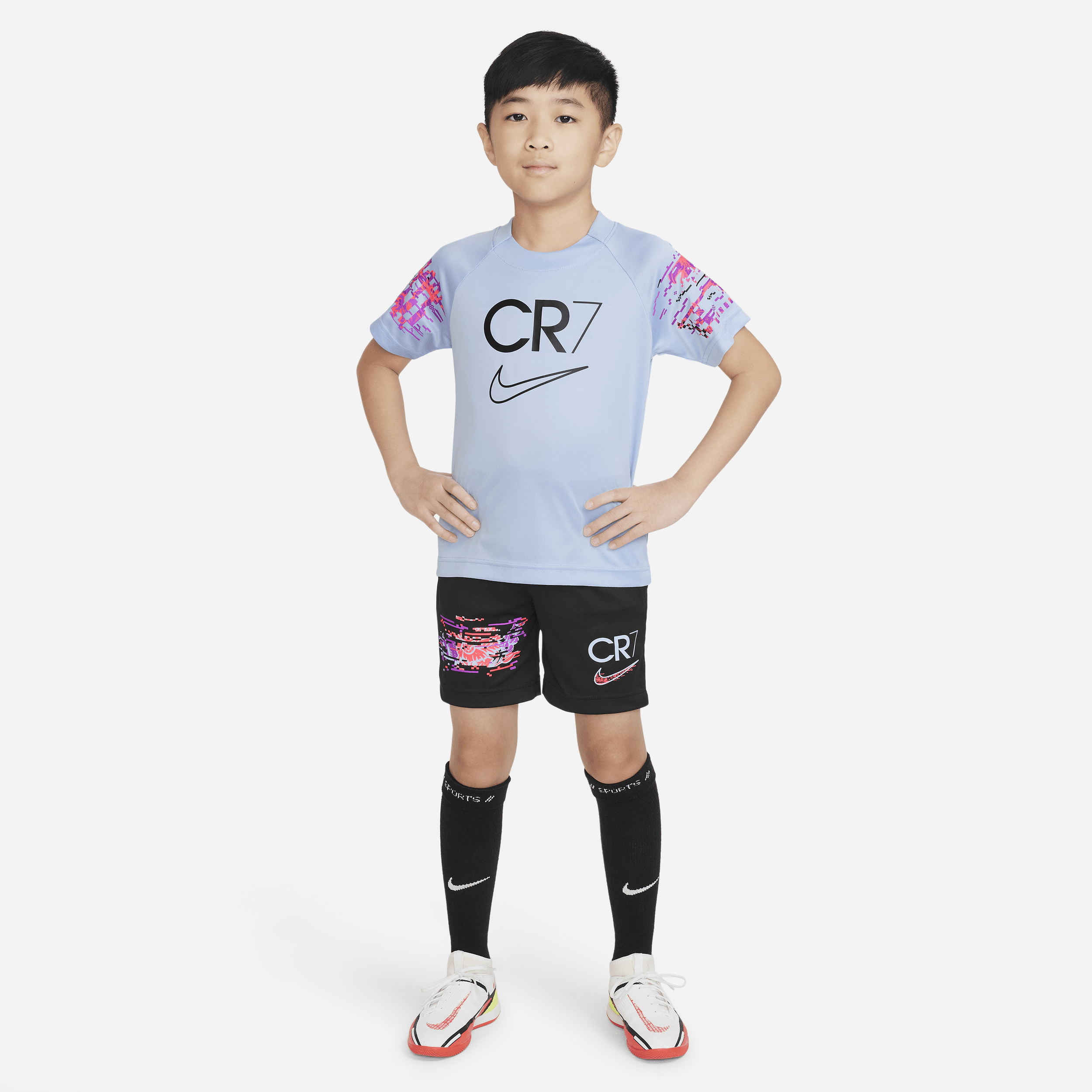 Nike CR7 Dri-FIT-shortssæt til mindre børn - blå