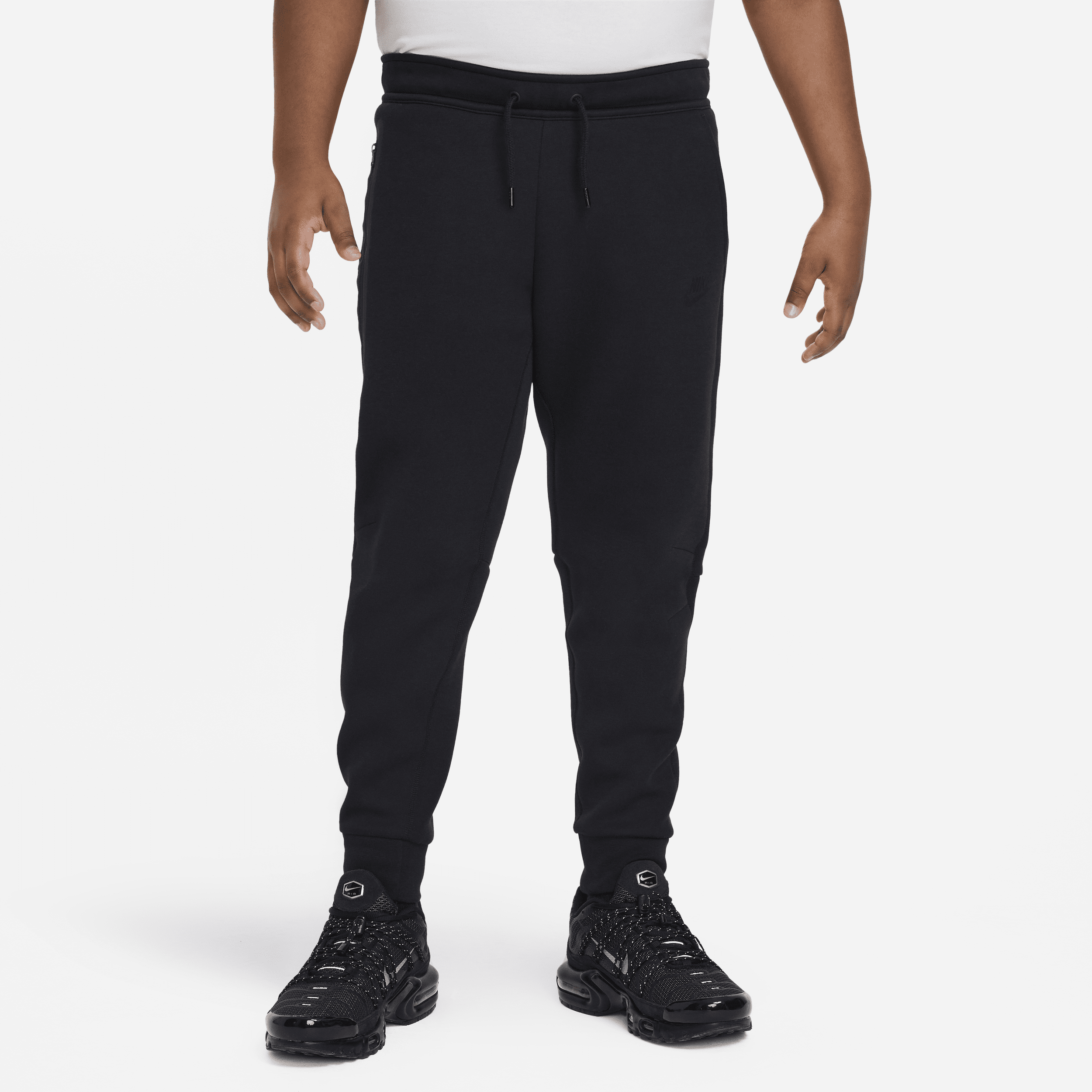 Nike Sportswear Tech Fleece-bukser (udvidet størrelse) til større børn (drenge) - sort