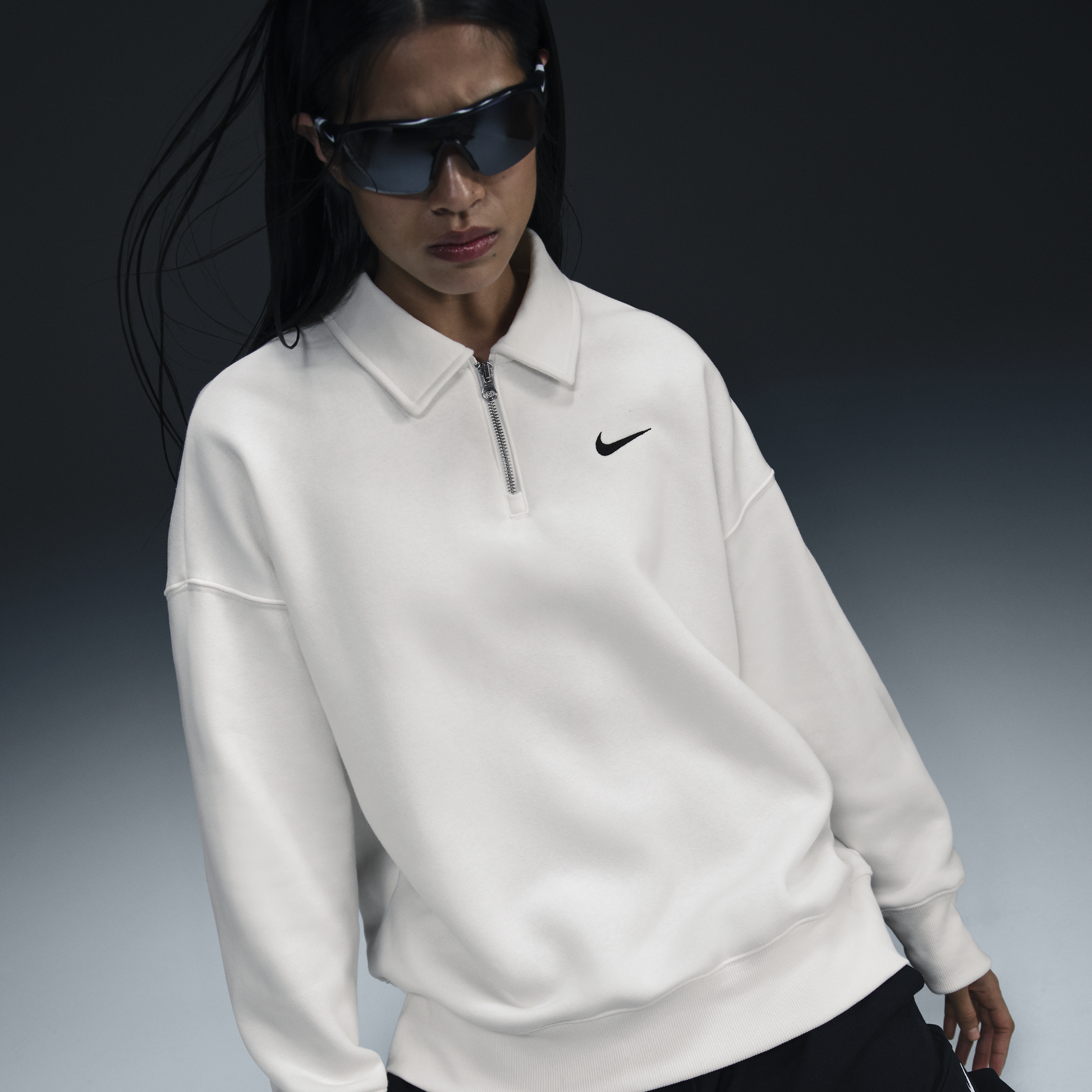 【ナイキ(NIKE)公式ストア】ナイキ スポーツウェア フェニックス フリース ウィメンズ オーバーサイズド 1/4ジップ ポロ FZ3208-133 ホワイト 【ナイキ(NIKE)公式ストア】ナイキ スポーツウェア フェニックス フリース ウィメンズ オーバーサイズド 1/4ジップ ポロ FZ3208-133 ホワイト