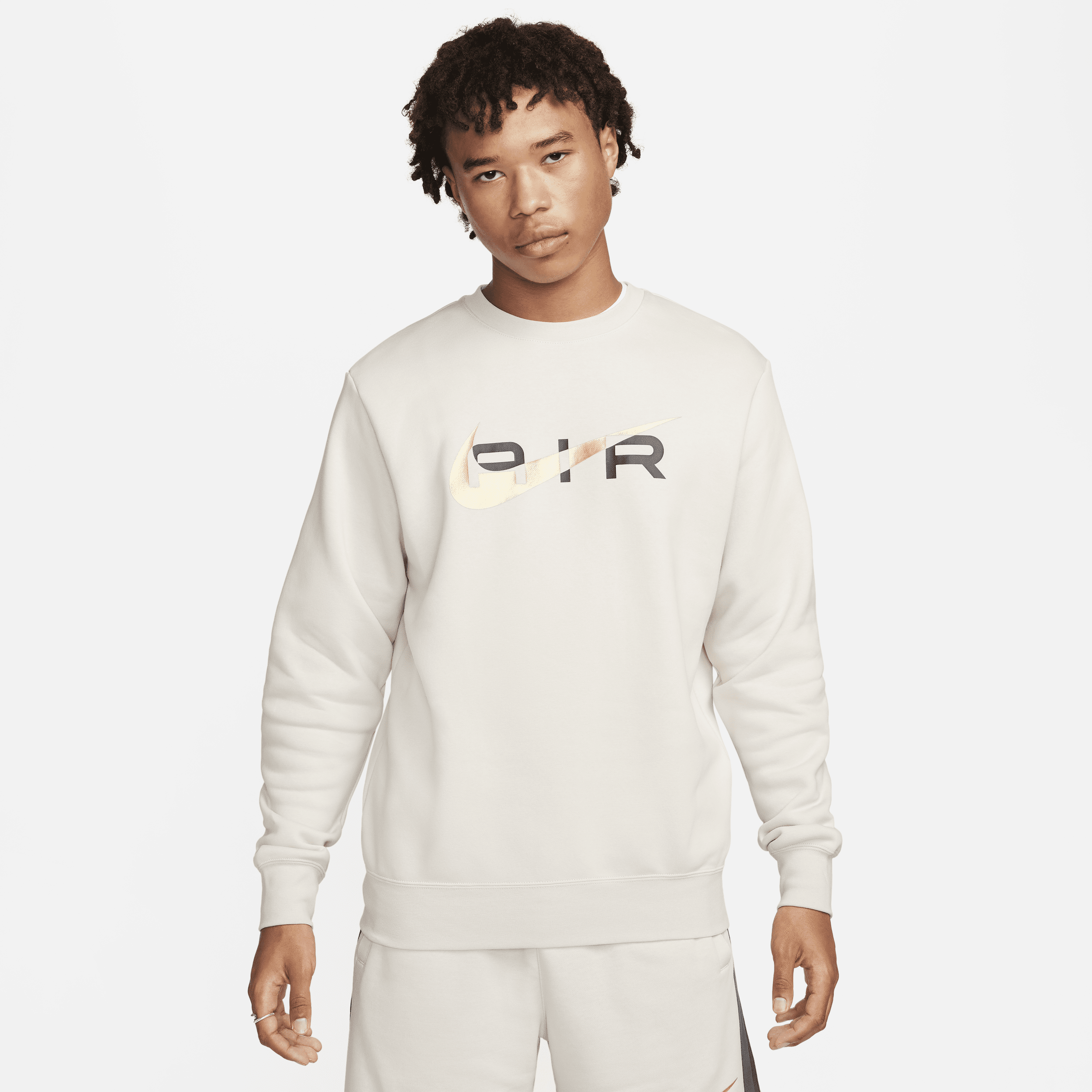 Nike Air sweatshirt van fleece met ronde hals voor heren - Bruin
