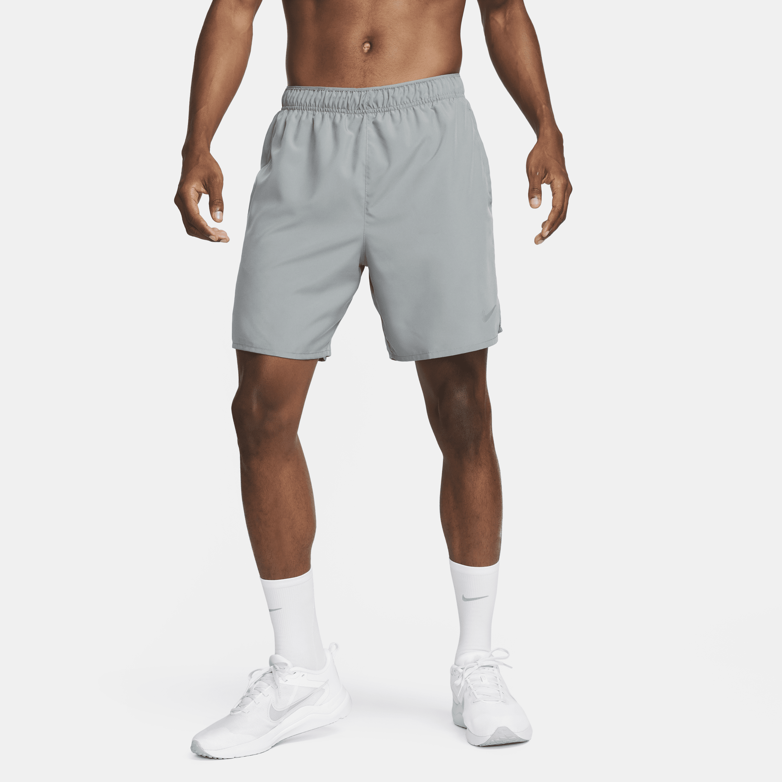 Nike Challenger Dri-FIT 7-løbeshorts (18 cm) med indershorts til mænd - grå