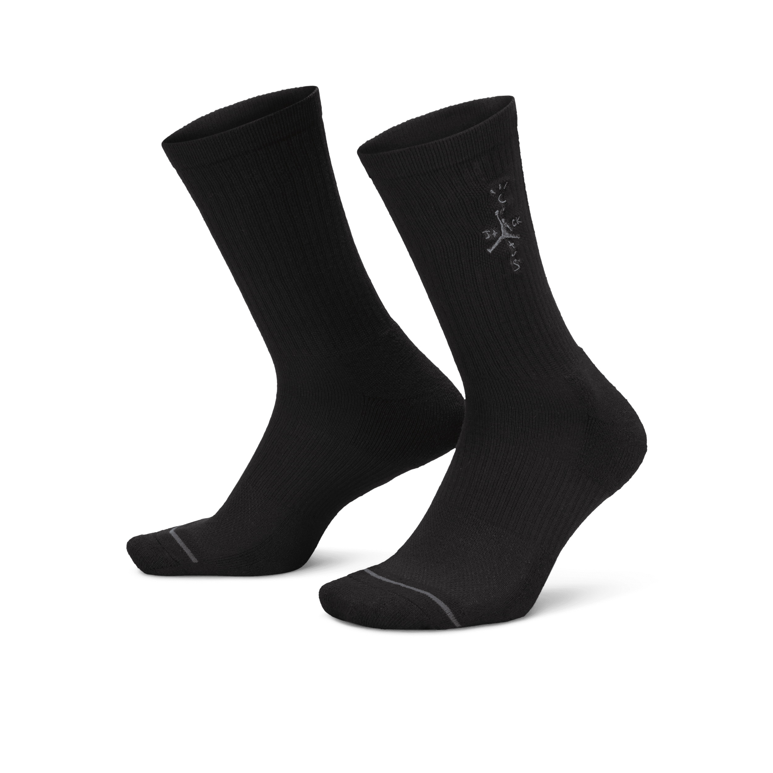 【ナイキ(NIKE)公式ストア】ジョーダン x トラヴィス スコット エブリデイ クッションド クルー ソックス (1足) FV4054-010 ブラック 【ナイキ(NIKE)公式ストア】ジョーダン x トラヴィス スコット エブリデイ クッションド クルー ソックス (1足) FV4054-010 ブラック