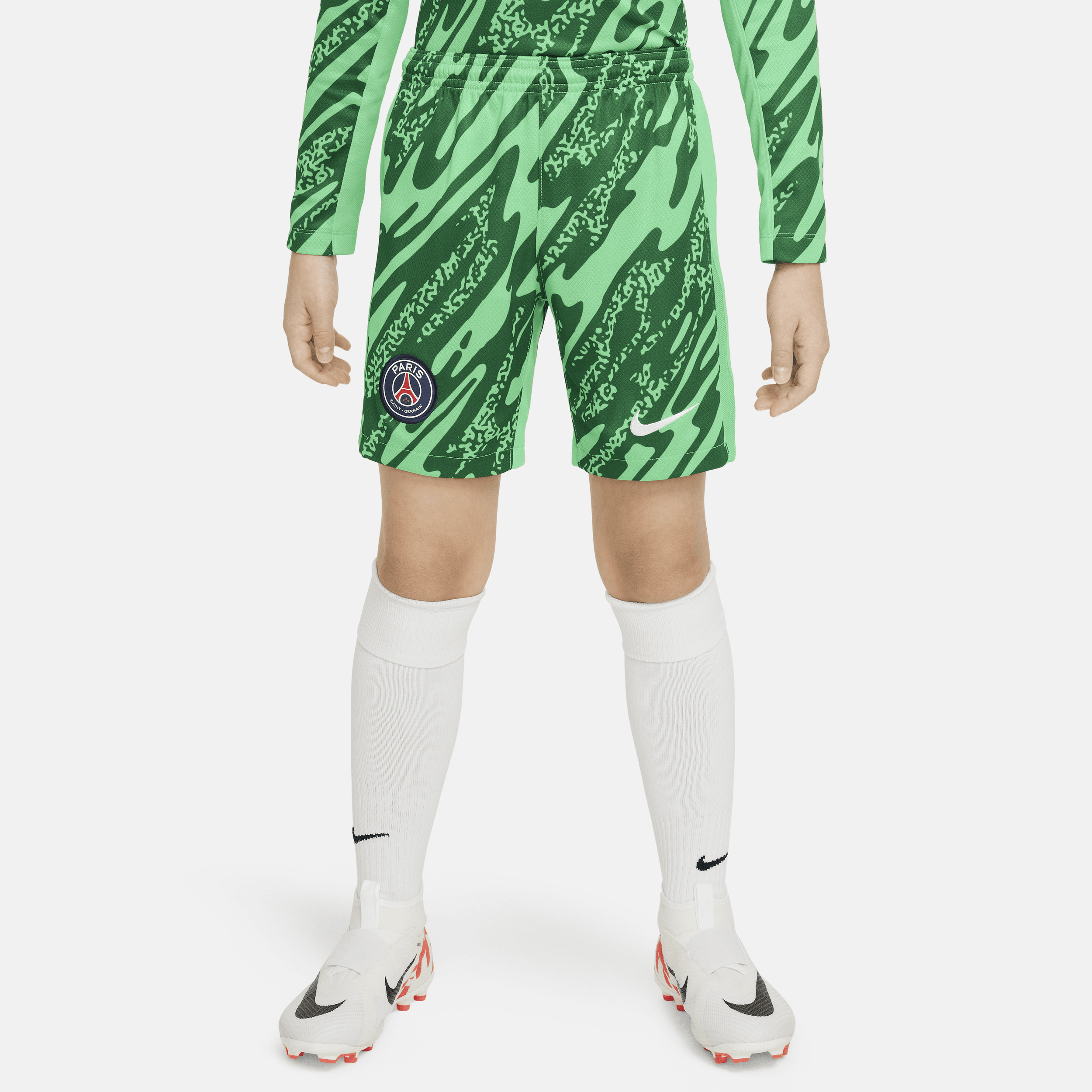 Shorts da calcio replica Nike Dri-FIT Paris Saint-Germain 2024/25 Stadium per ragazzo/a – Goalkeeper - Verde