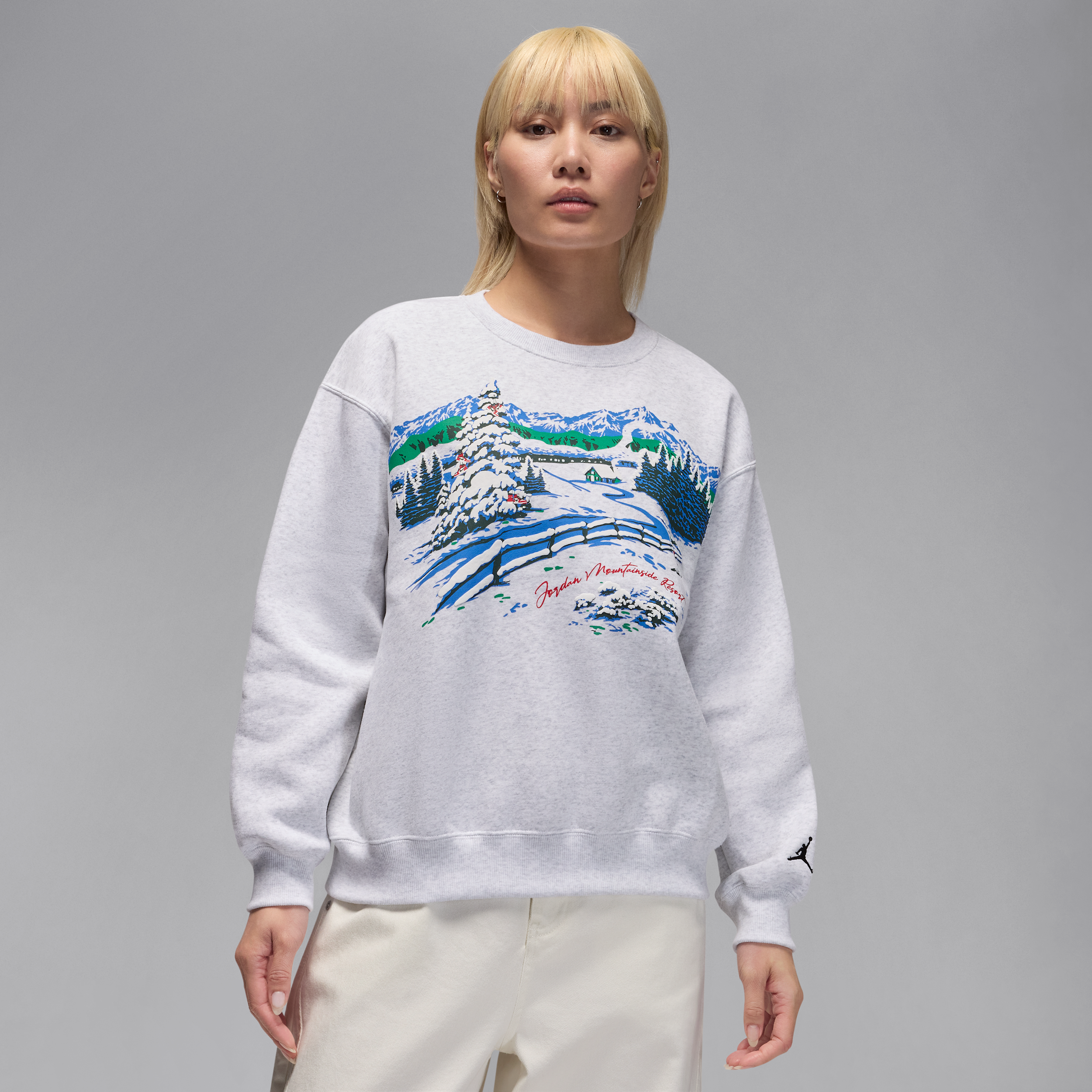 【ナイキ（NIKE）公式ストア】ジョーダン ブルックリン フリース ウィメンズ クルーネック スウェットシャツ HV3341-051 ブラウン