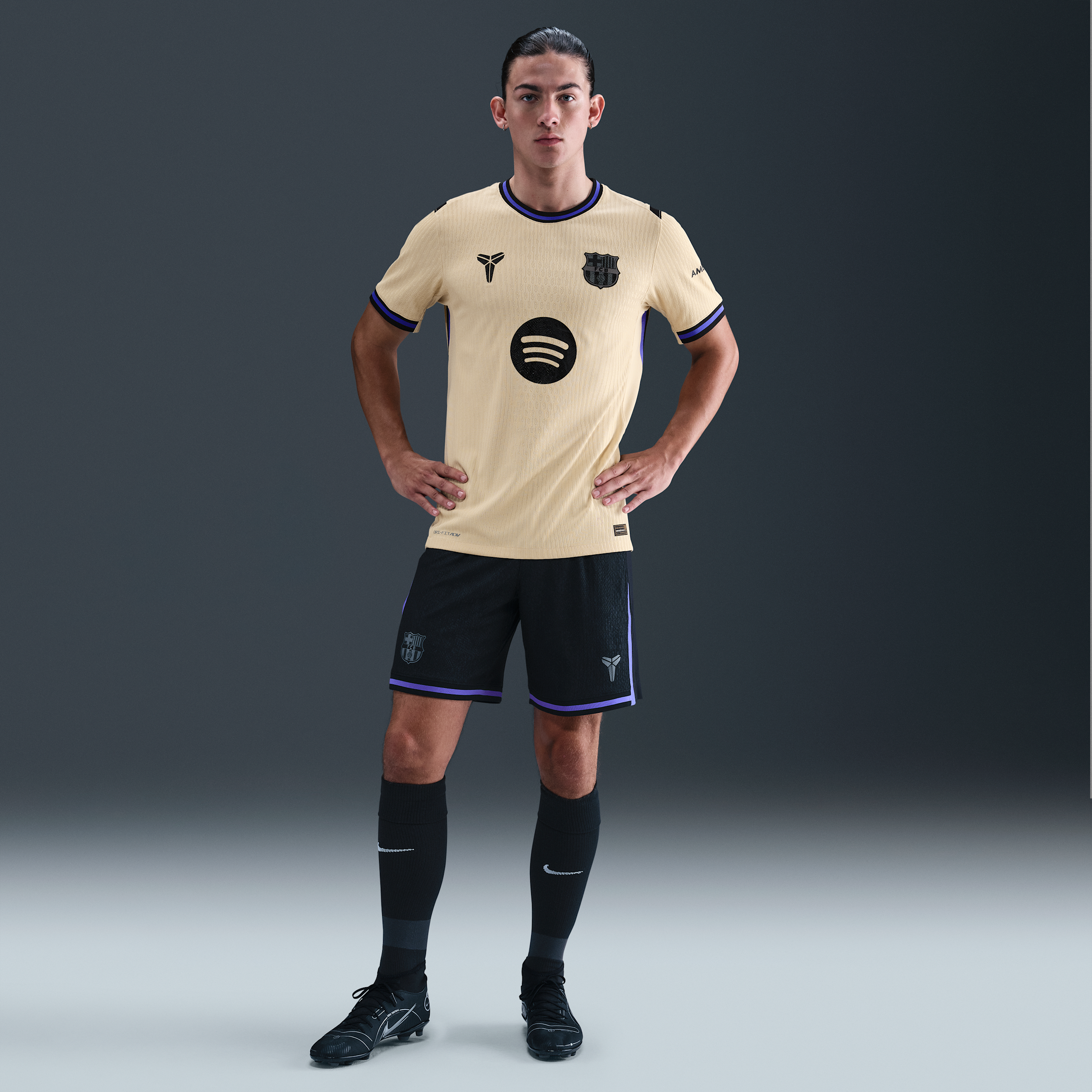 Nike Barcelona Mens SS Player Issue Away Champions League Shirt