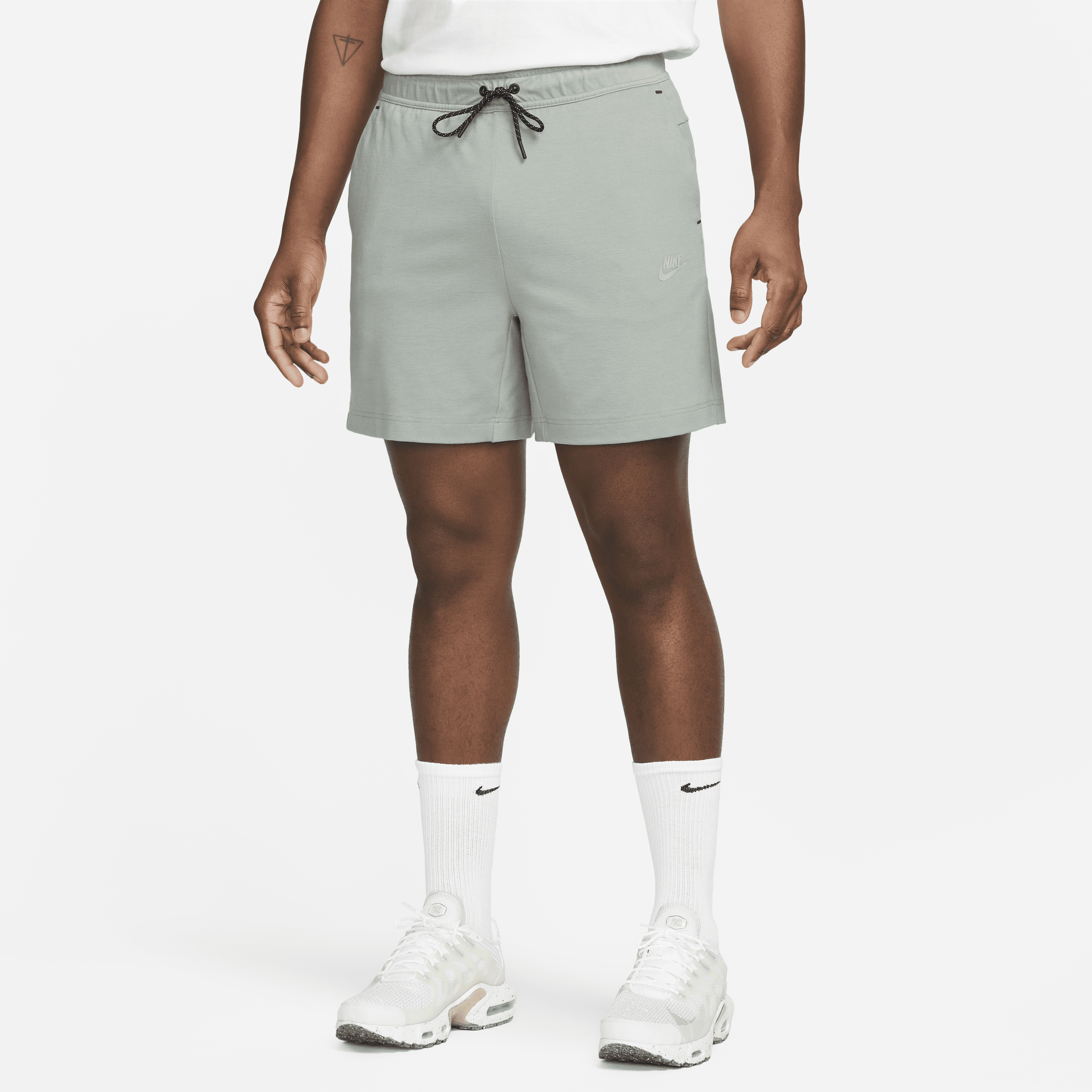 Lette Nike Sportswear Tech Fleece-shorts til mænd - grå