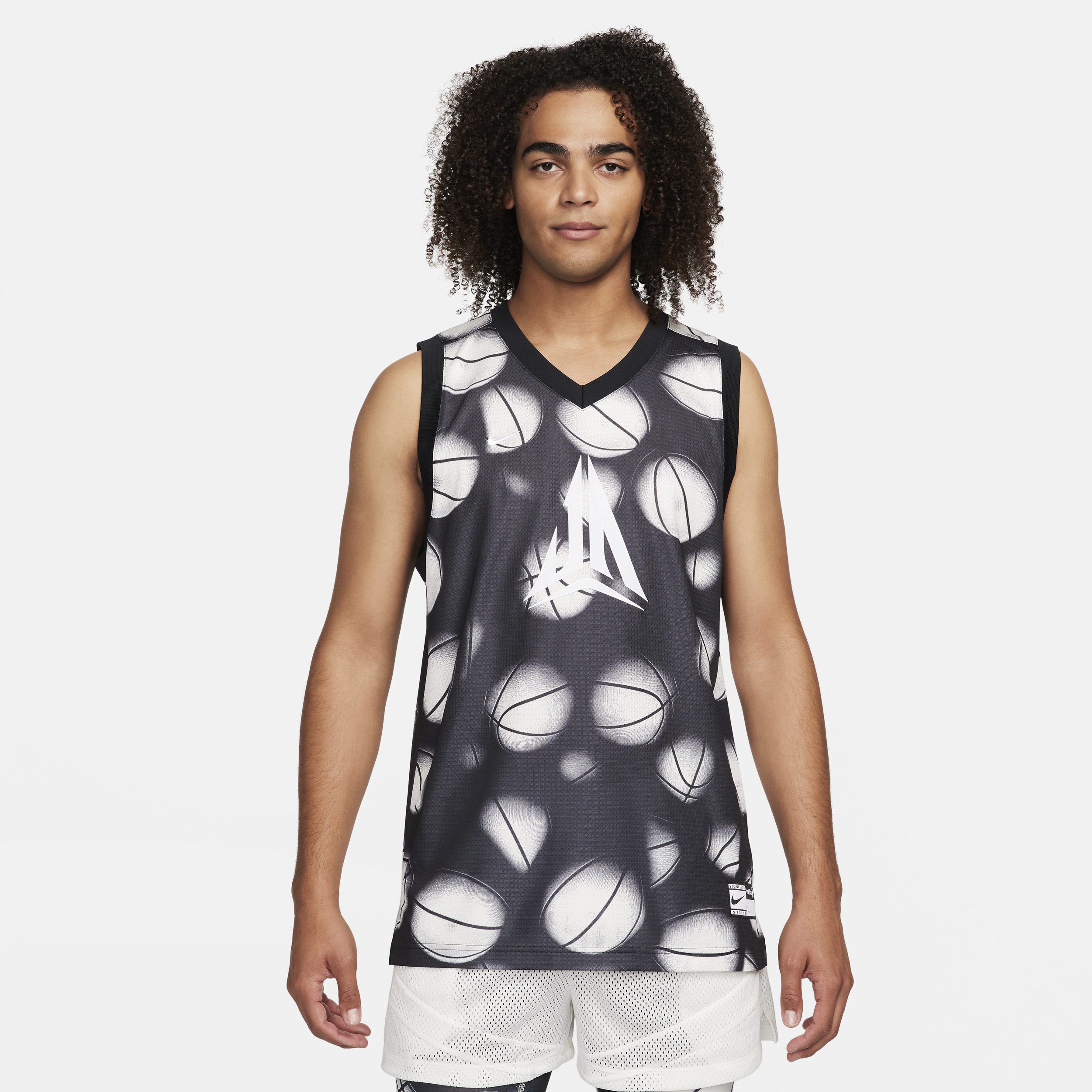 Nike Ja Dri-FIT DNA-basketballtrøje til mænd - hvid
